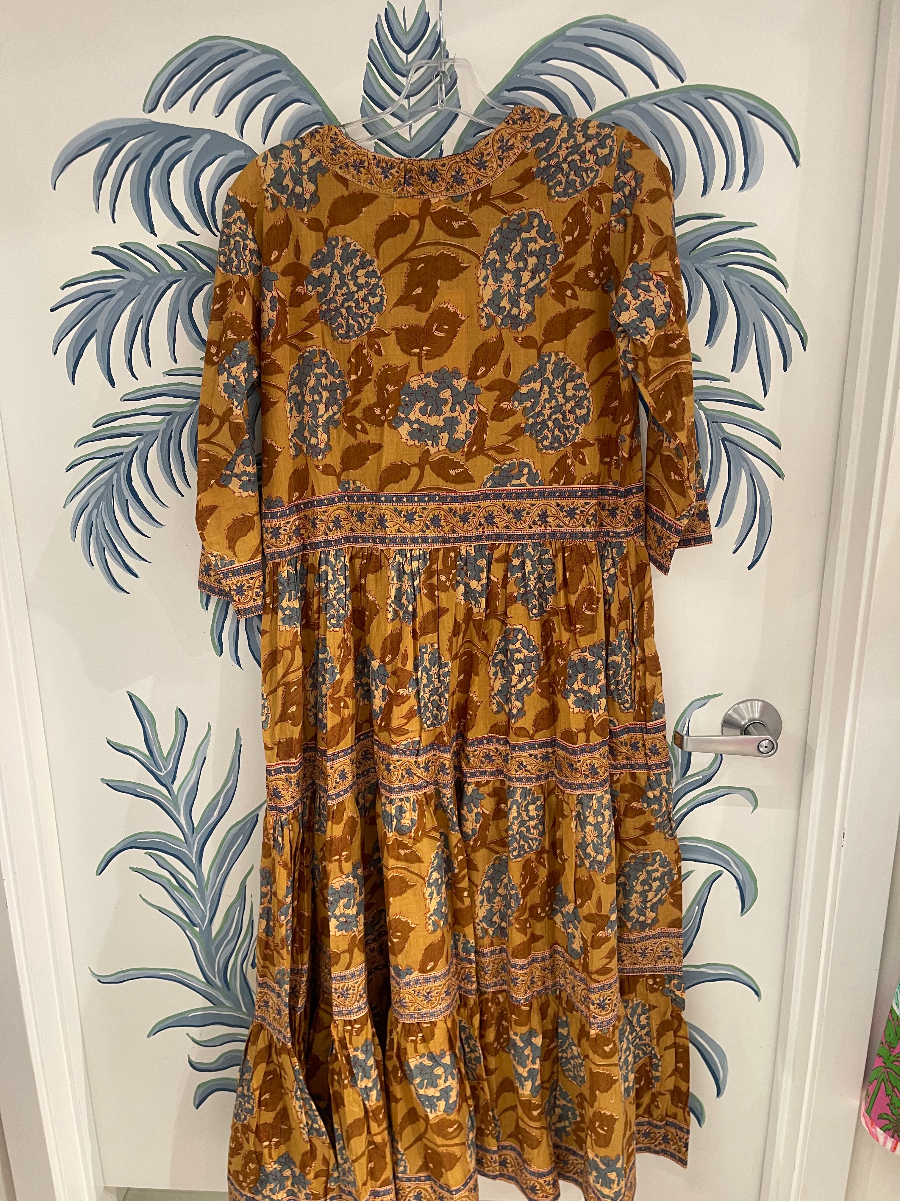 Long Willow Dress | Brown Hydrangea