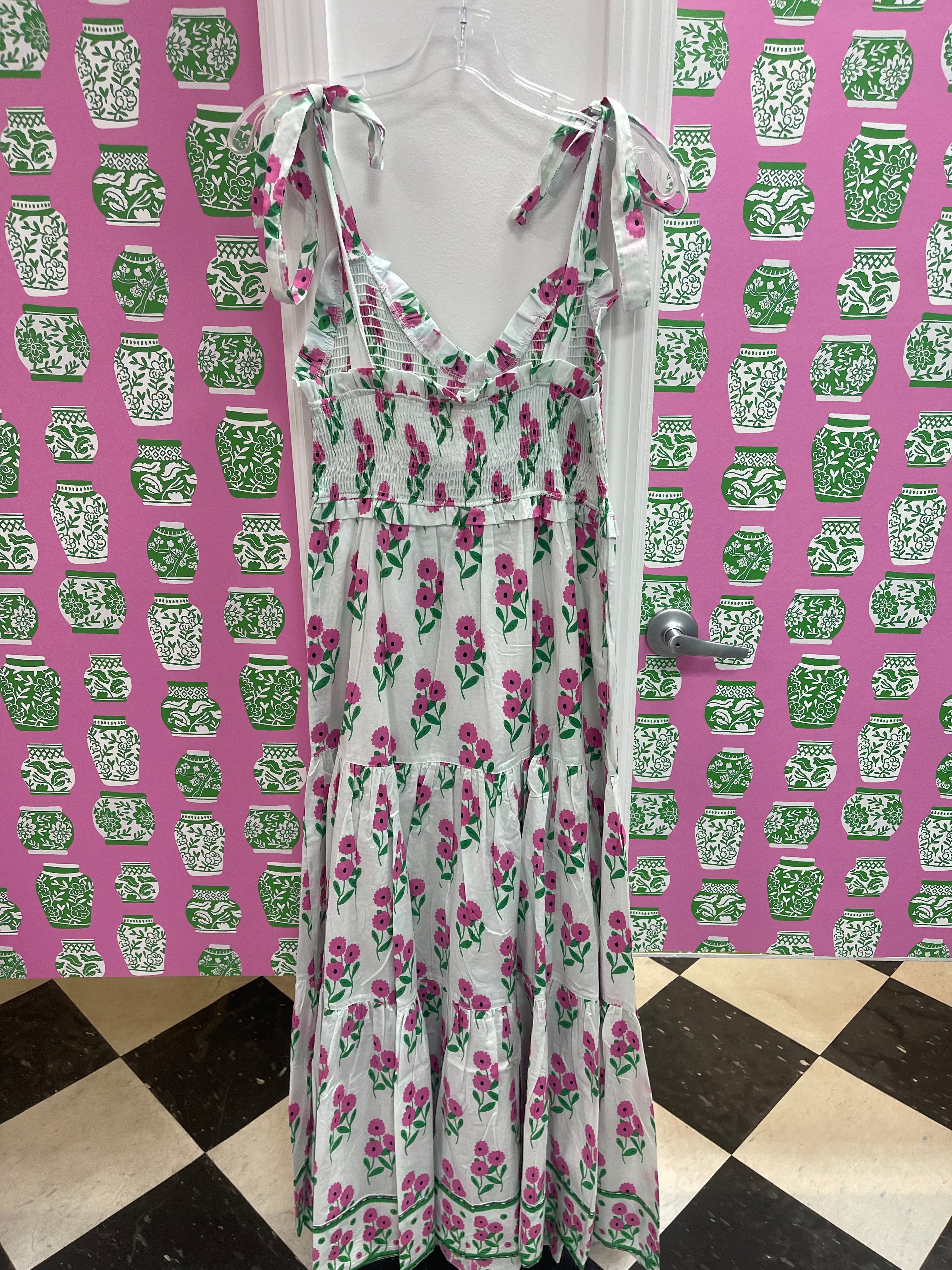 Sweet Heart Dress | Bunch of Daisies | Pink