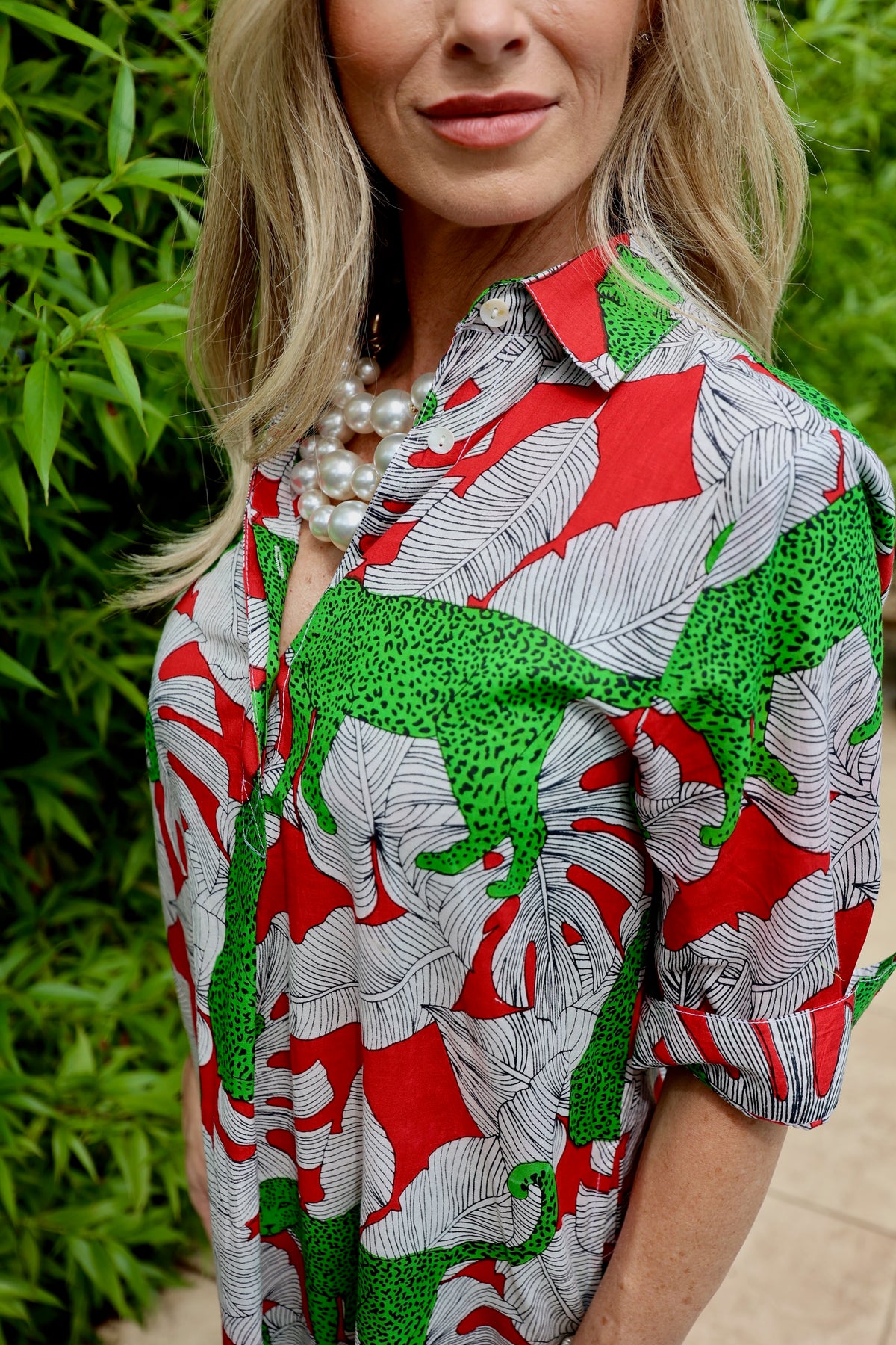 Delray Dress | Jungle Jag | Red/Green