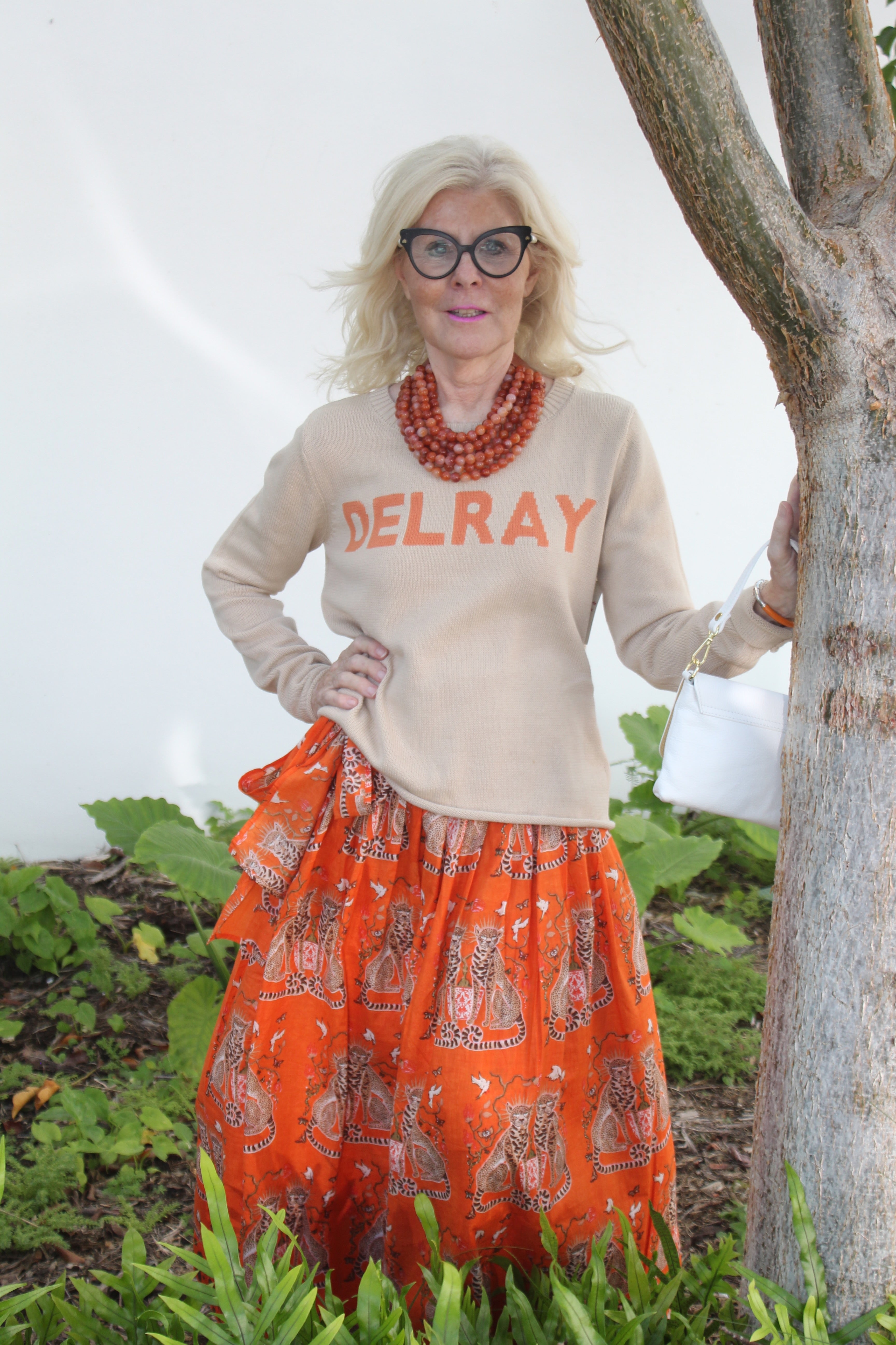 Wrap Skirt | Twin Cheetah | Orange