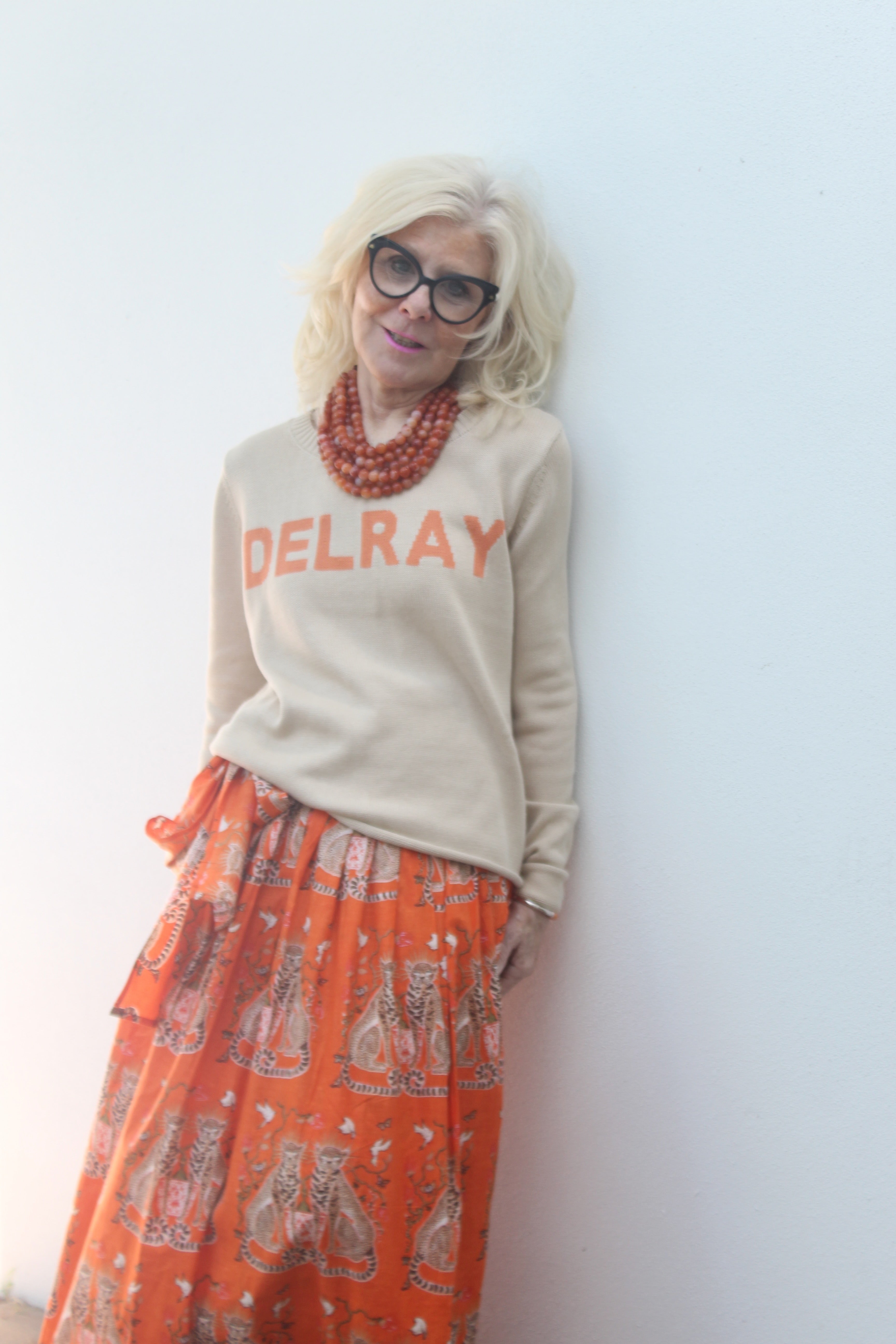 Wrap Skirt | Twin Cheetah | Orange