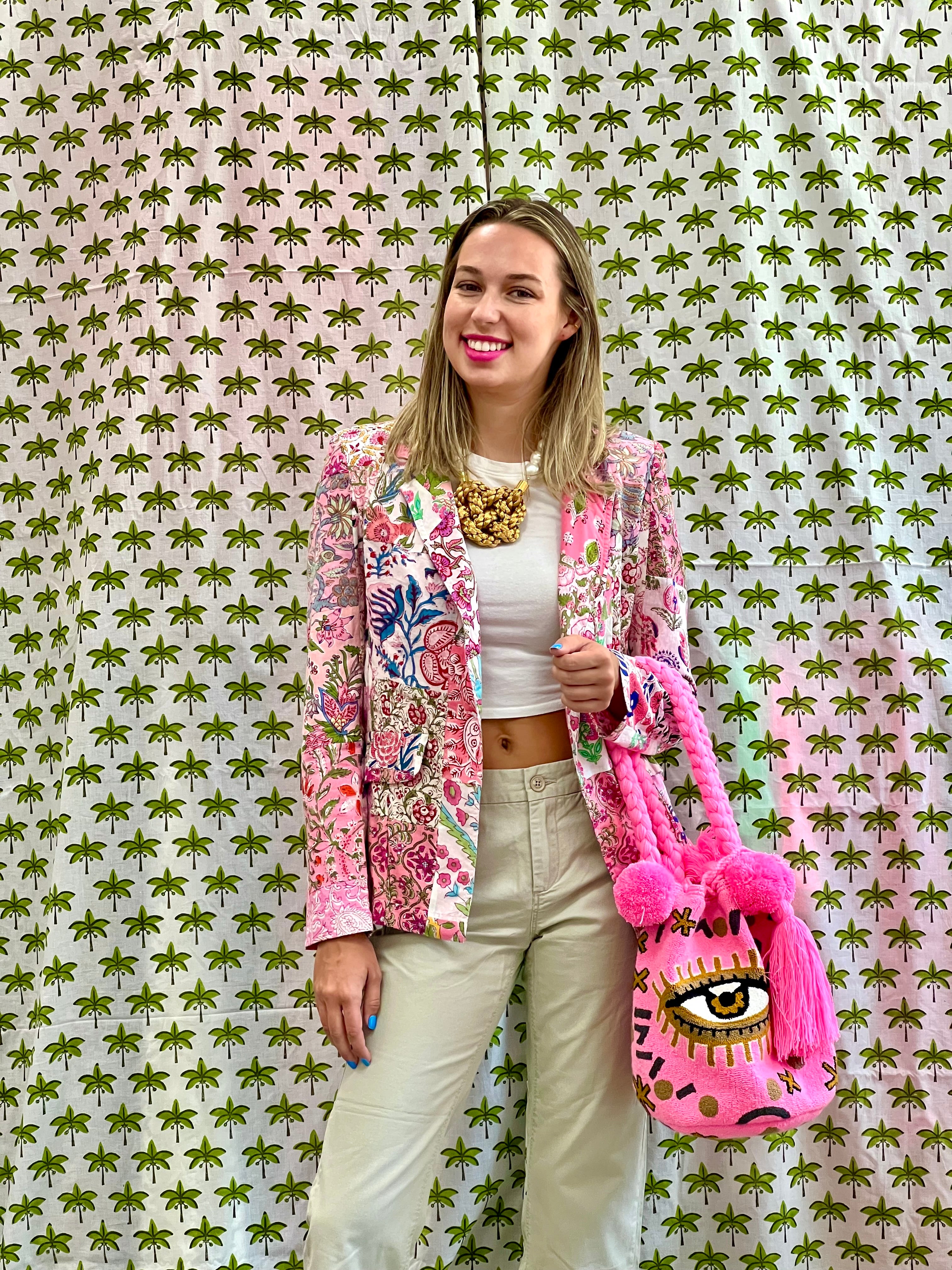 Patchwork Blazer | Pink image 0