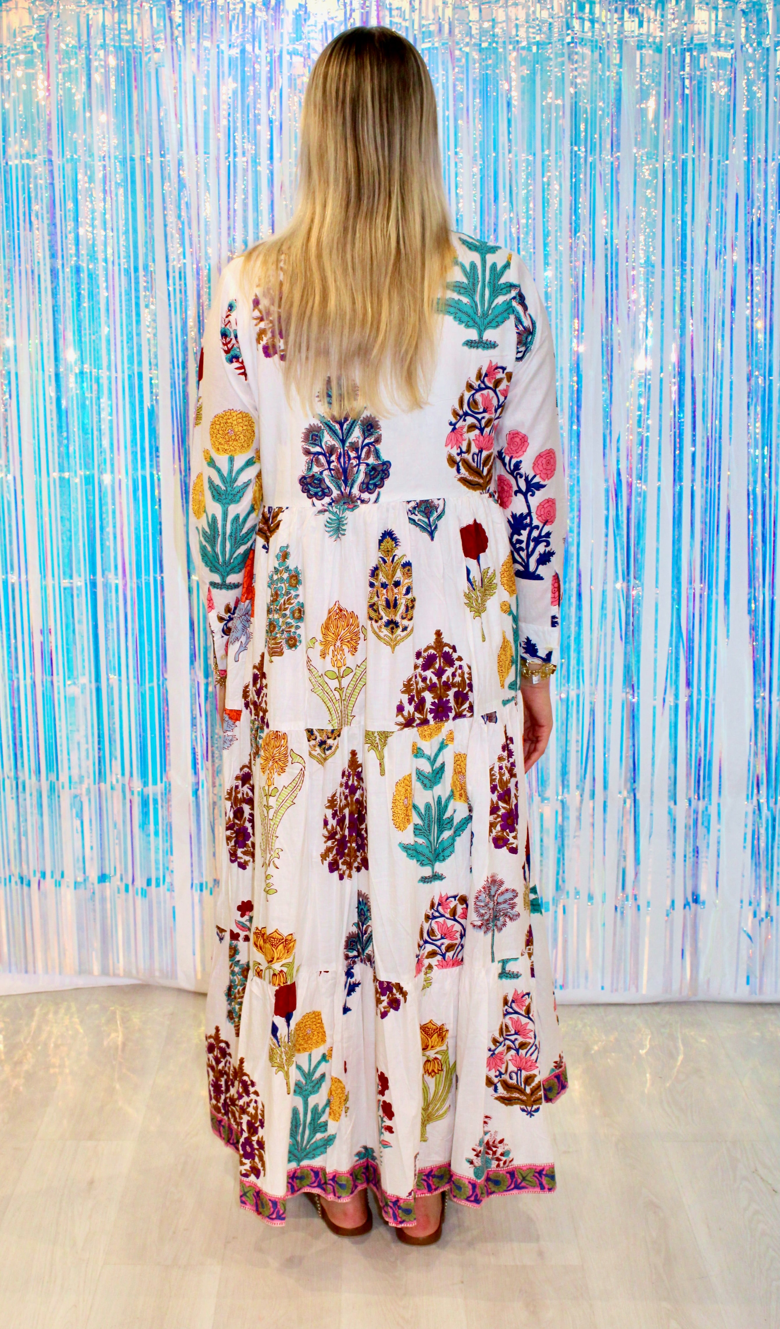 Lulu Dress | Mixed Blockprint Floral | image 1