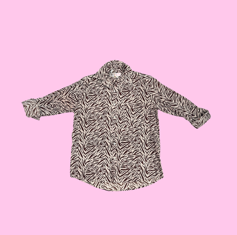 Boyfriend Shirt | Zebra | Brown image 0