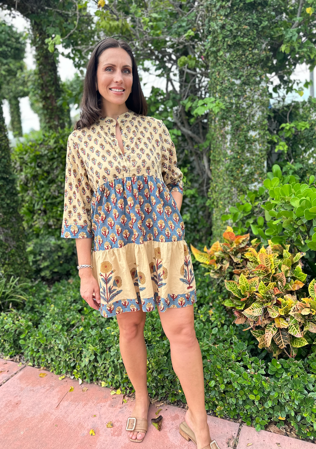 Clare Tiered Dress | Mixed Floral | Fall image 0