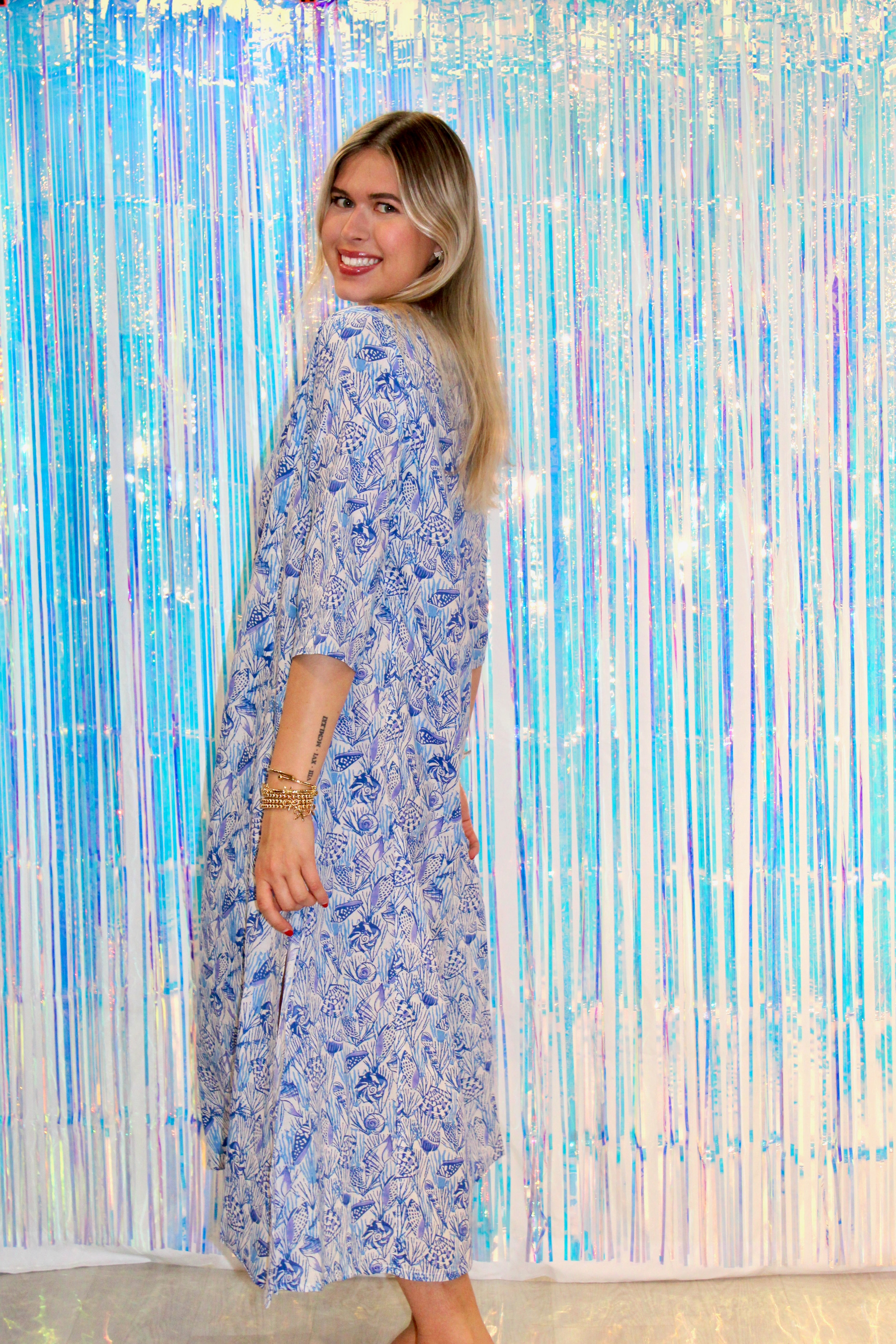Classic Kurta | Blue Seashell image 1
