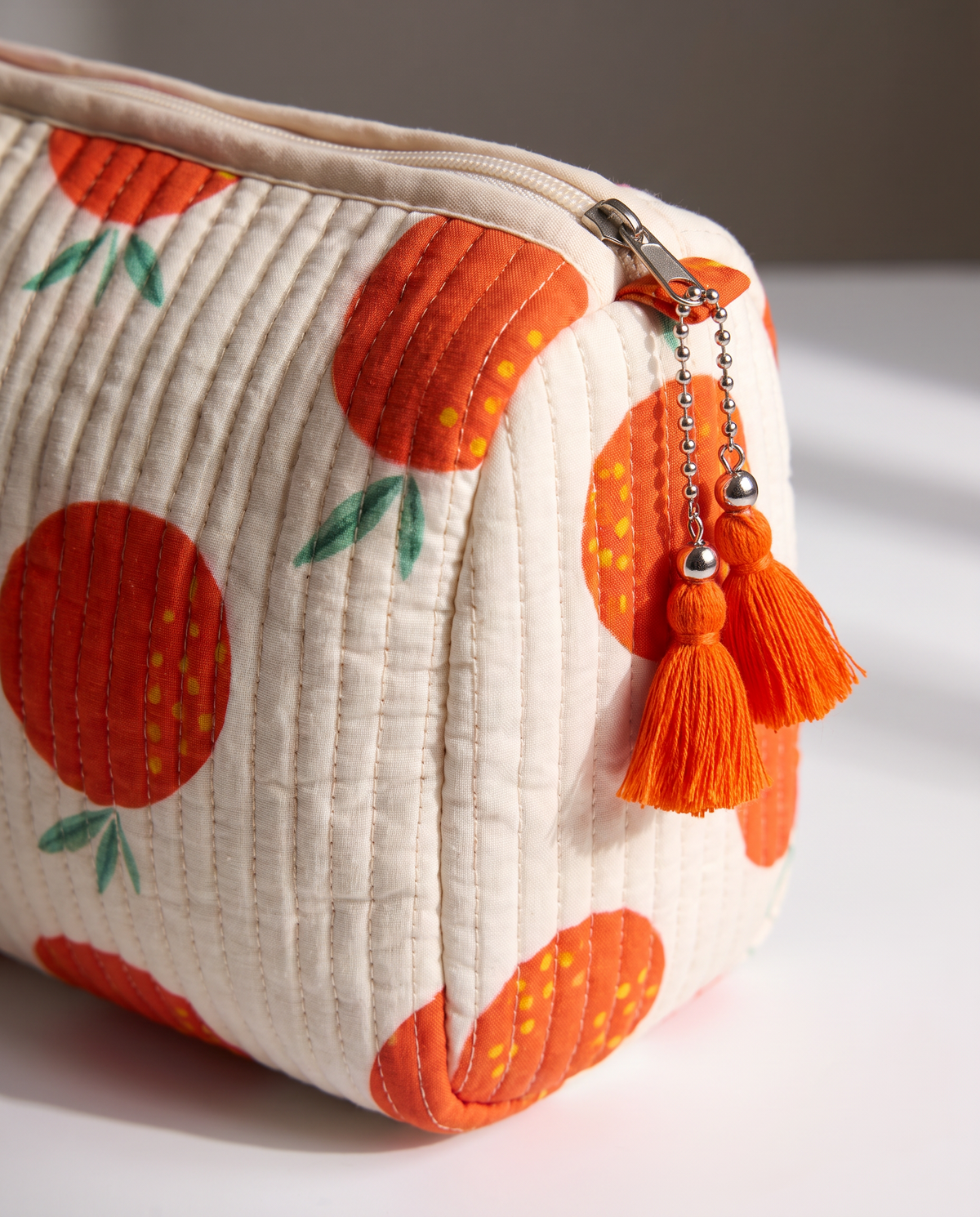 Quilted Cosmetic Bags | Oranges
