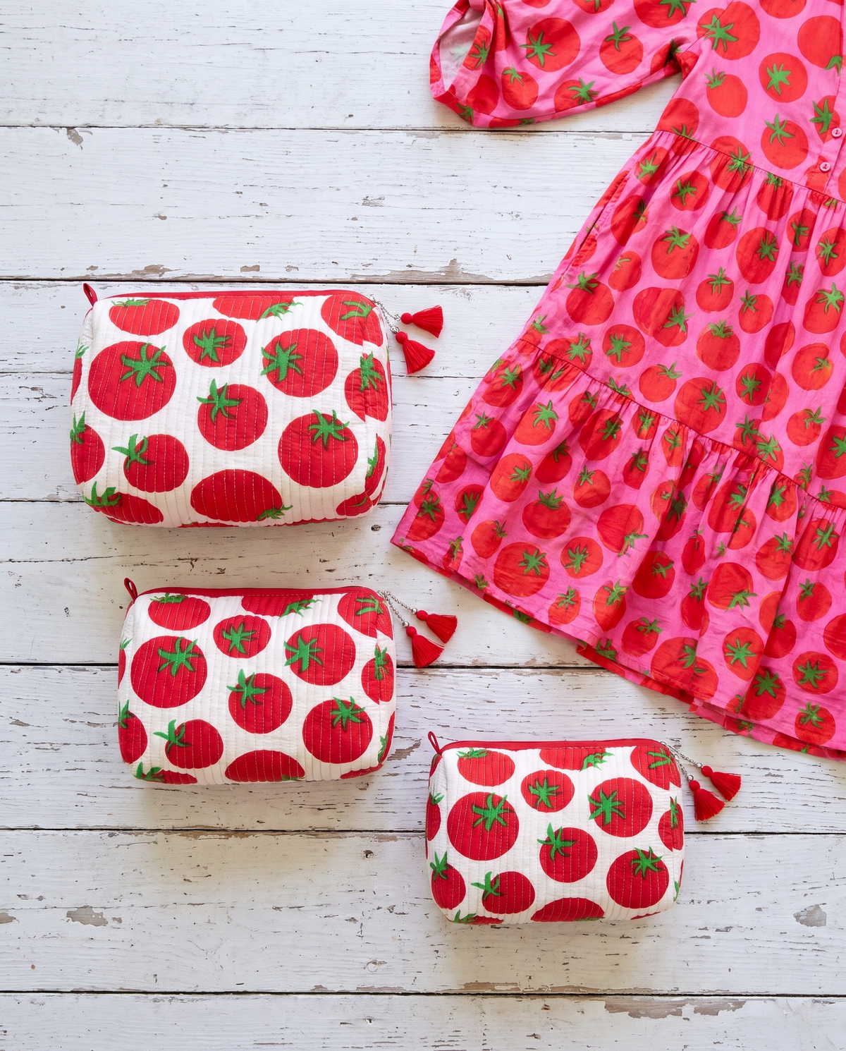 Quilted Cosmetic Bags | Tomatos