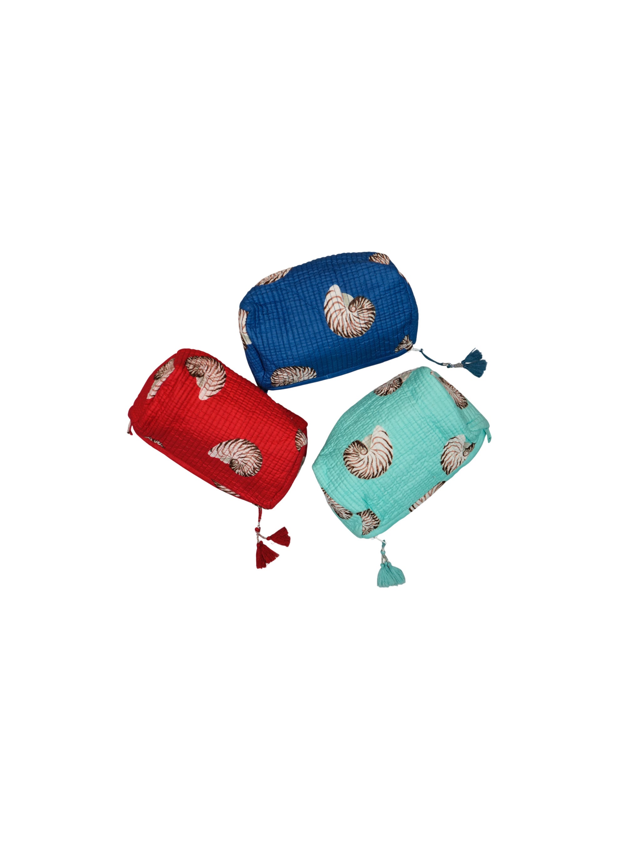 Quilted Cosmetic Bags | Sea Shell | Various Colors