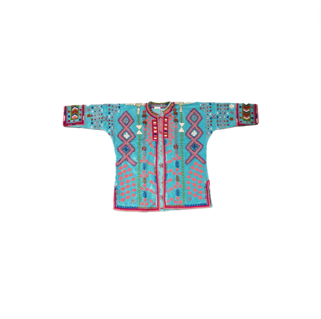Embroidered Duster | Aqua image 0