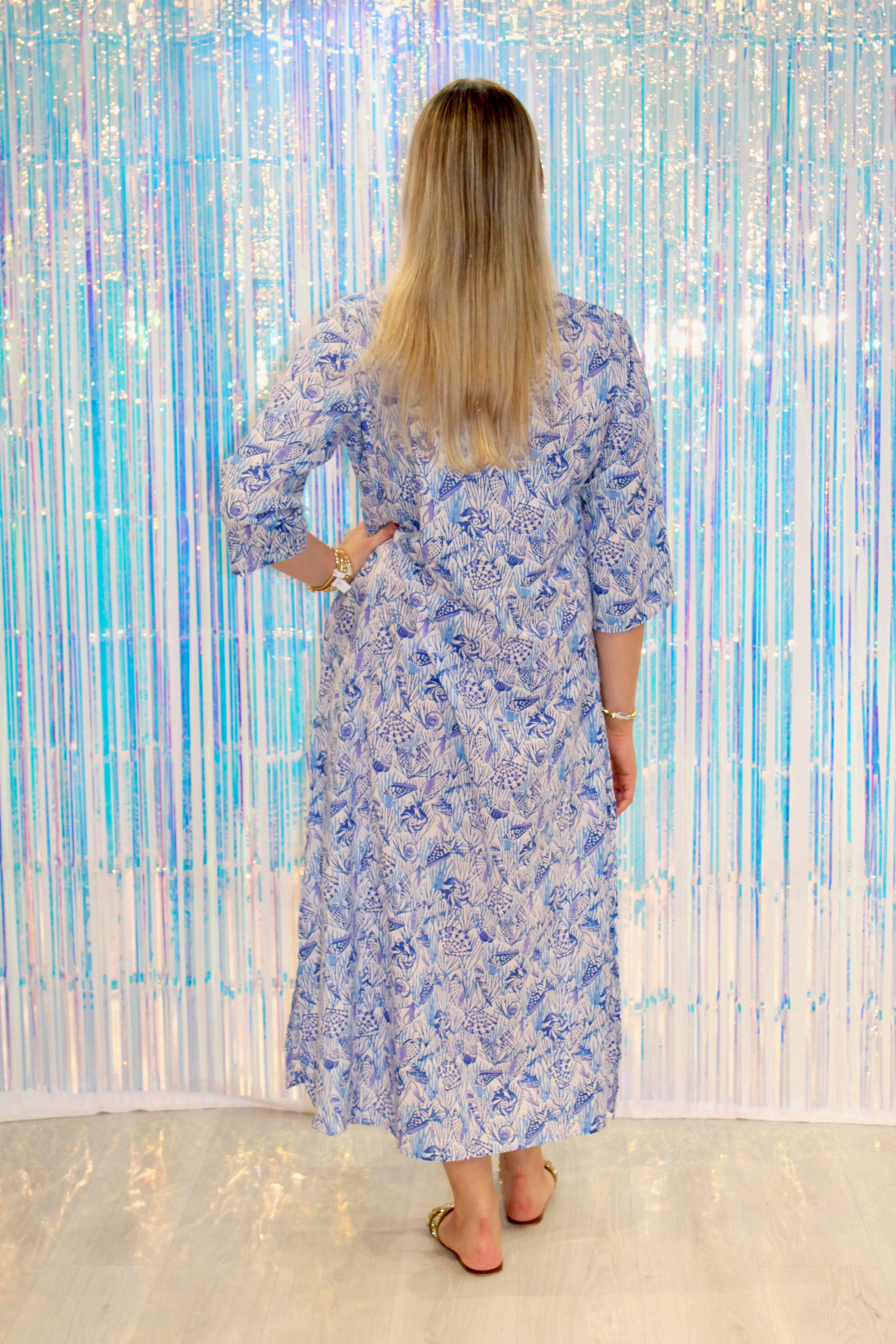 Classic Kurta | Blue Seashell image 2