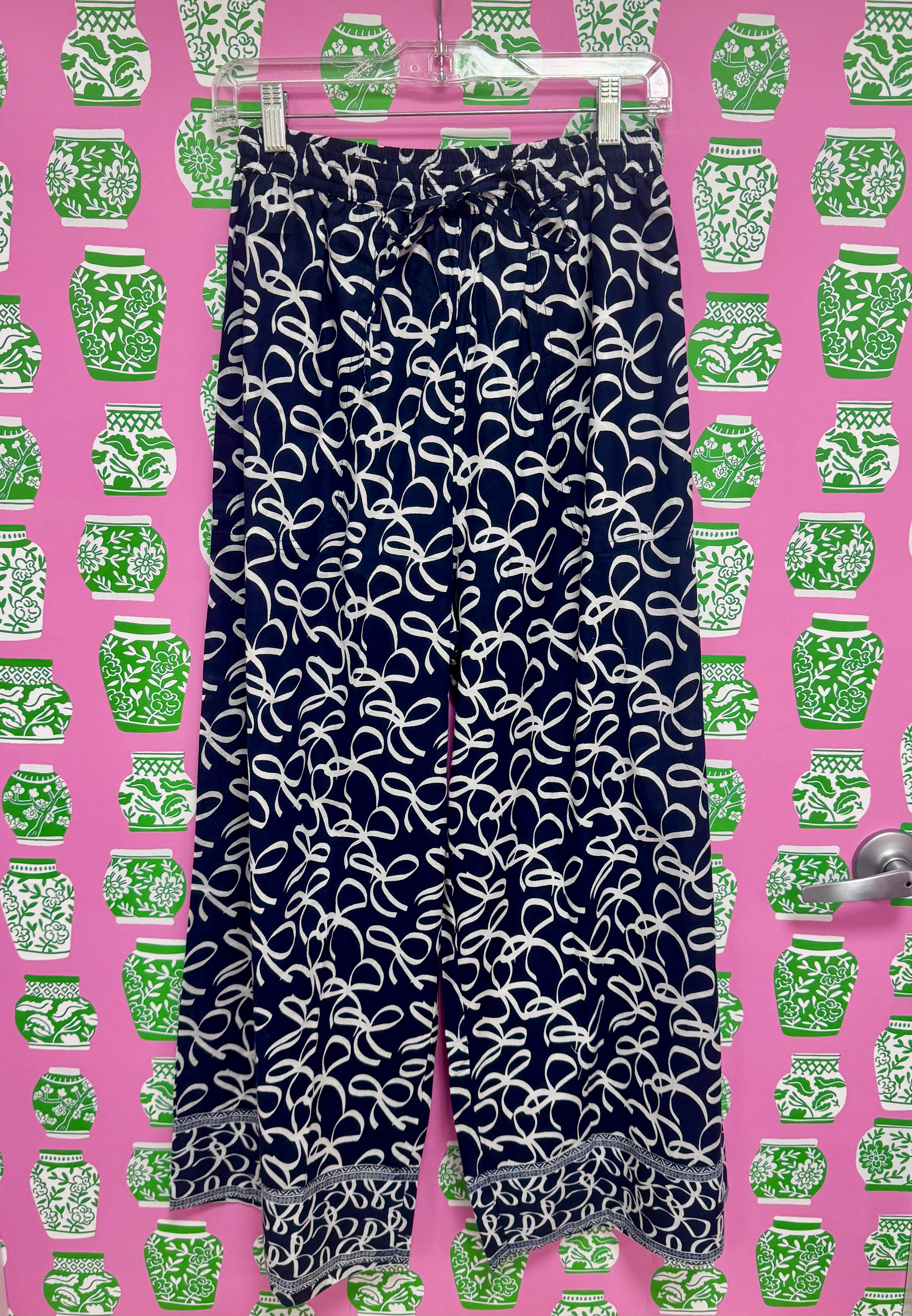 Delray Pant | Ribbons | Navy image 0