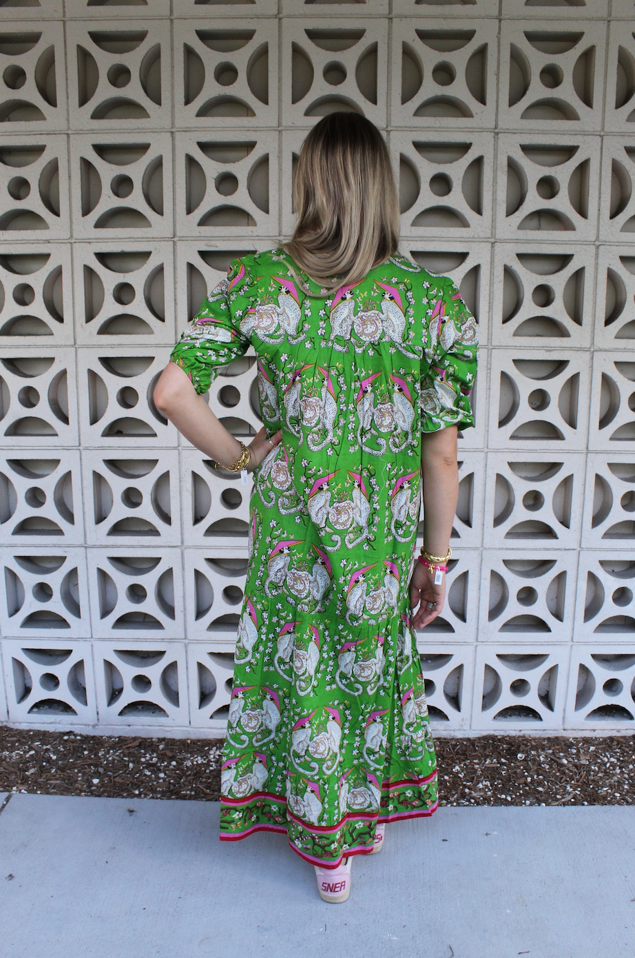 Evie Dress | Monkeys | Green image 3