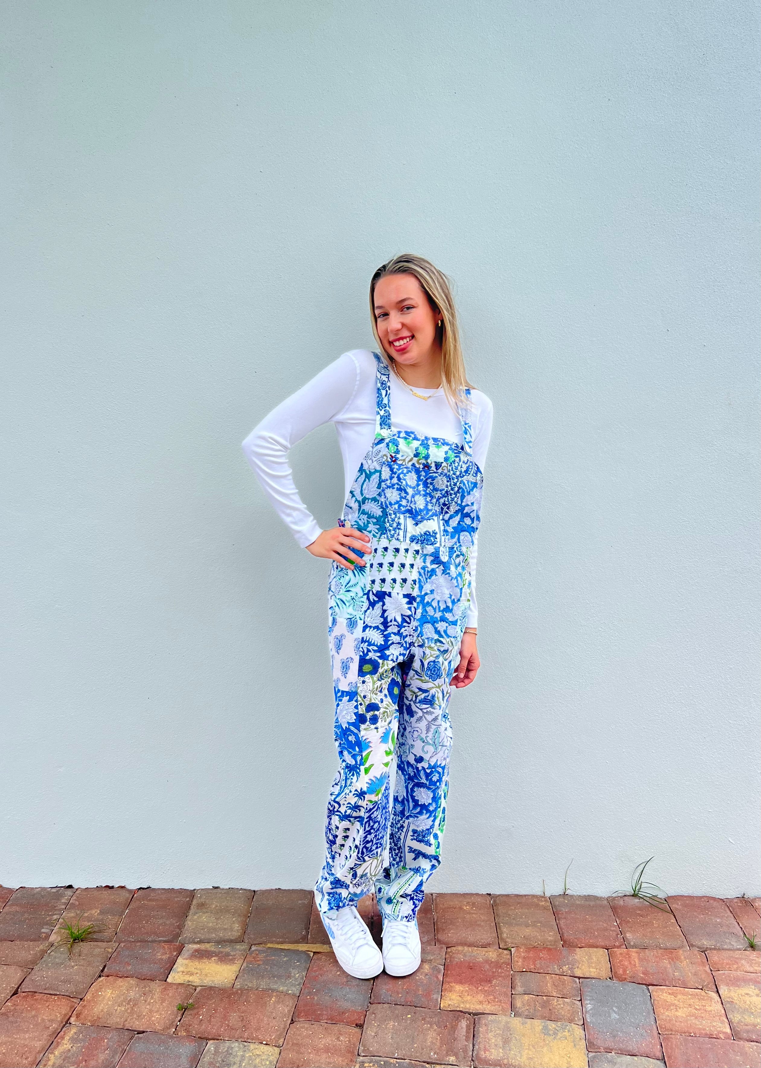 Overalls | Patchwork | Blue image 0