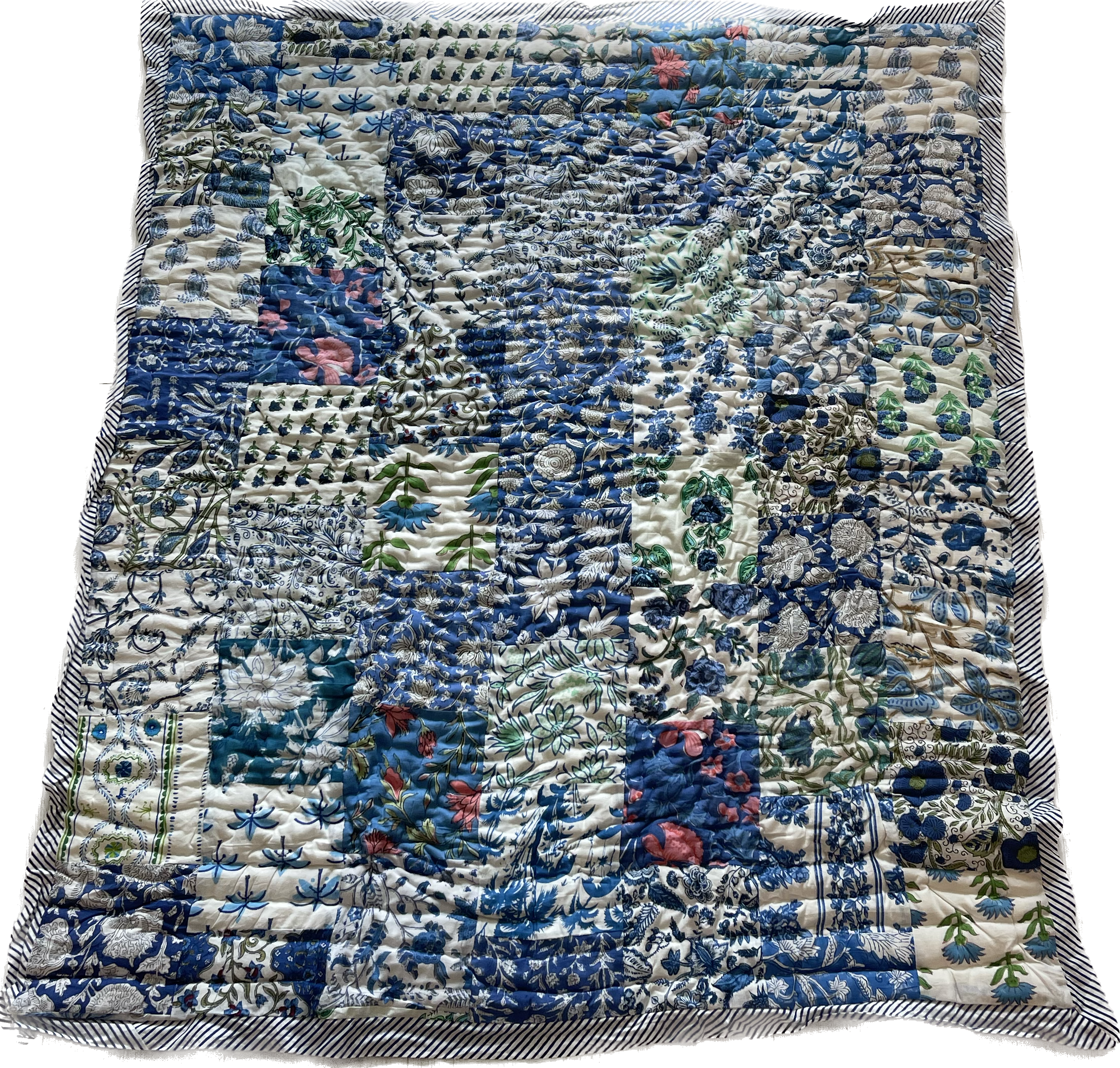 Baby Quilt | Patchwork | Blue image 1