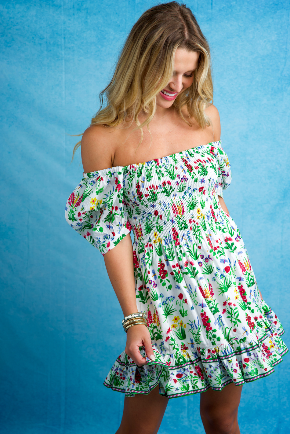 Poppy Short Dress | Wildflowers | Multi image 0