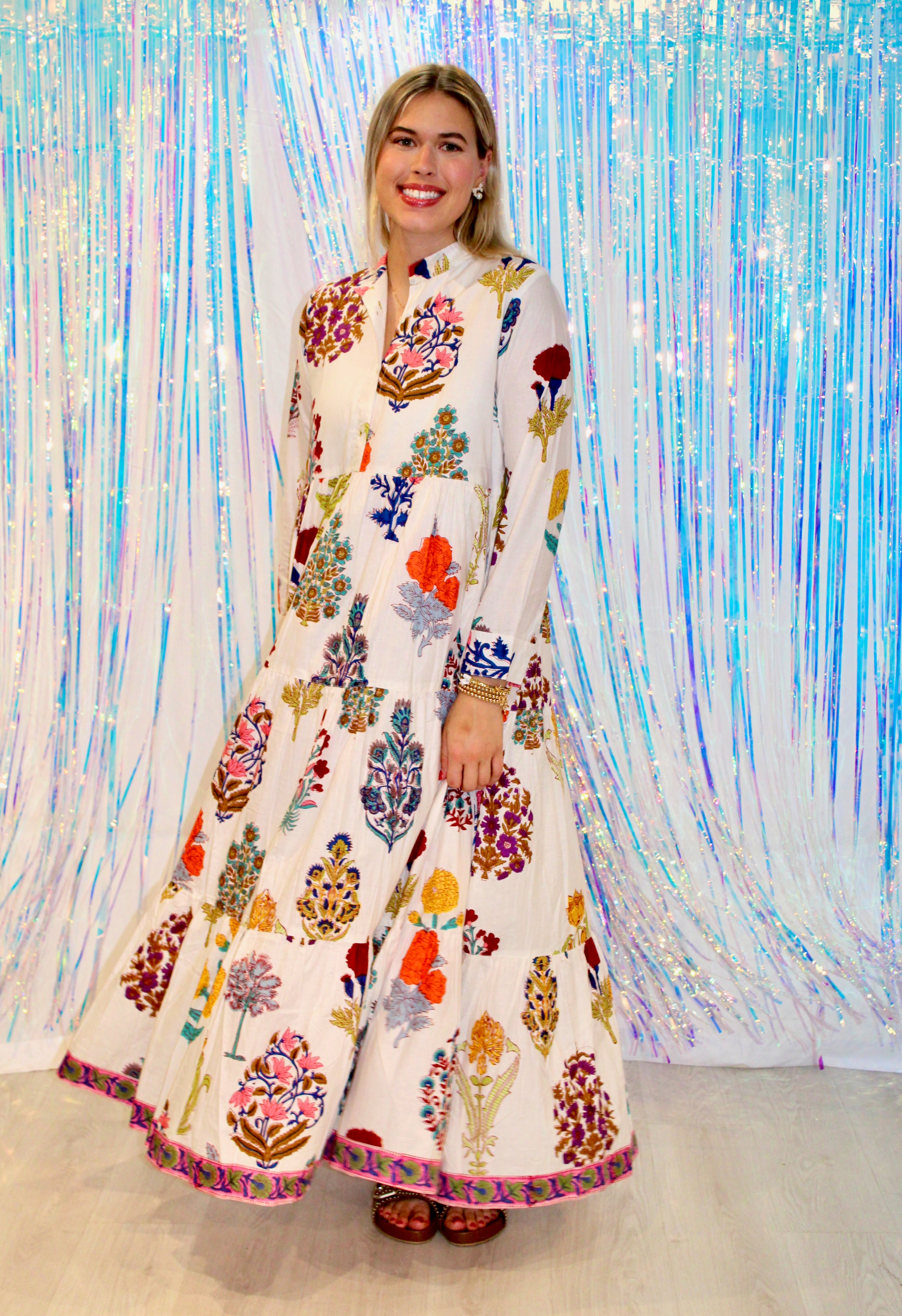 Lulu Dress | Mixed Blockprint Floral | image 0