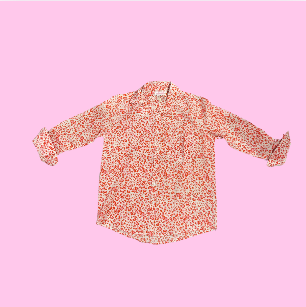 Boyfriend Shirt | Spotted Leopard | Orange image 0