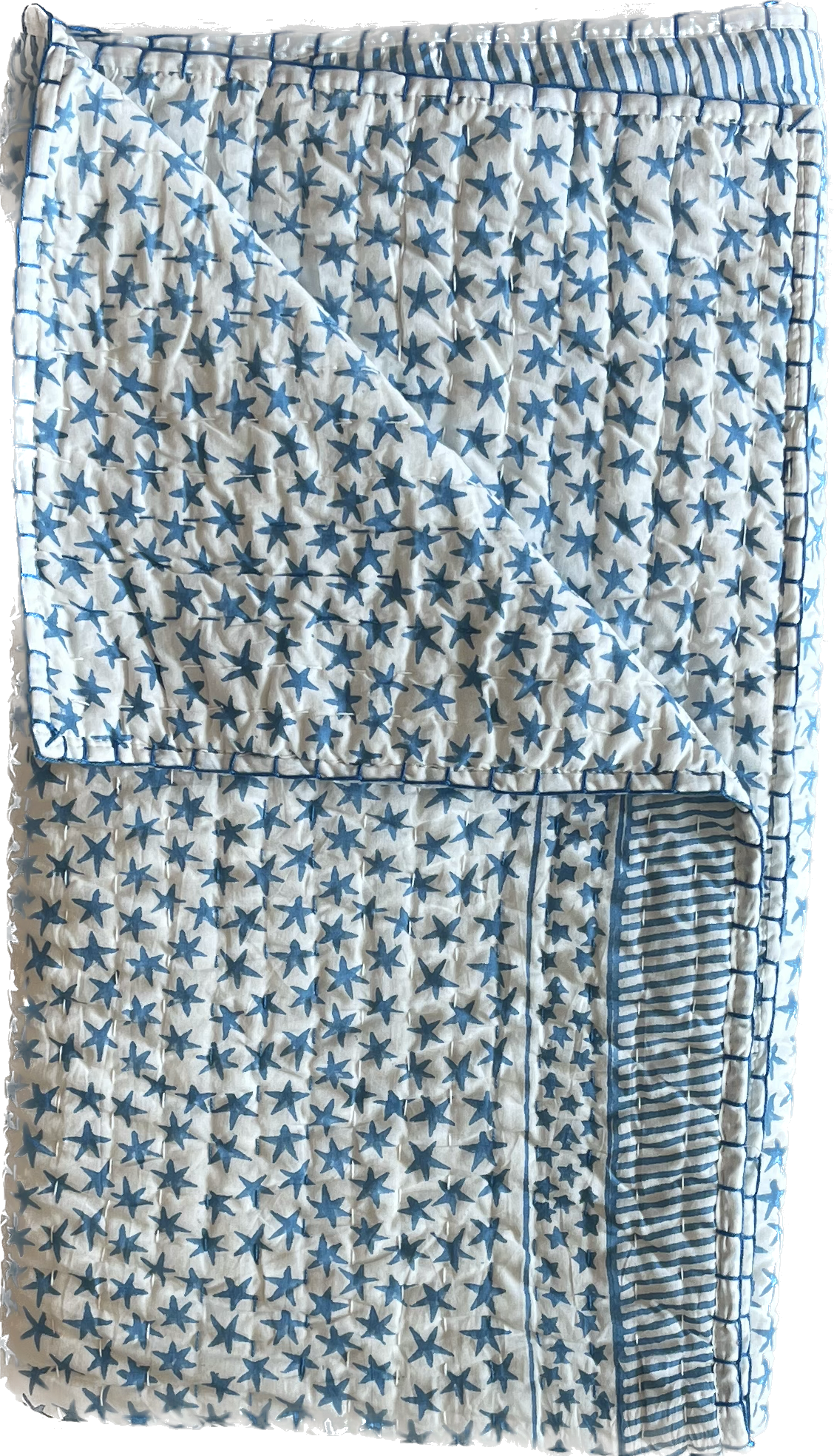 Baby Quilt | Stars | Blue image 0