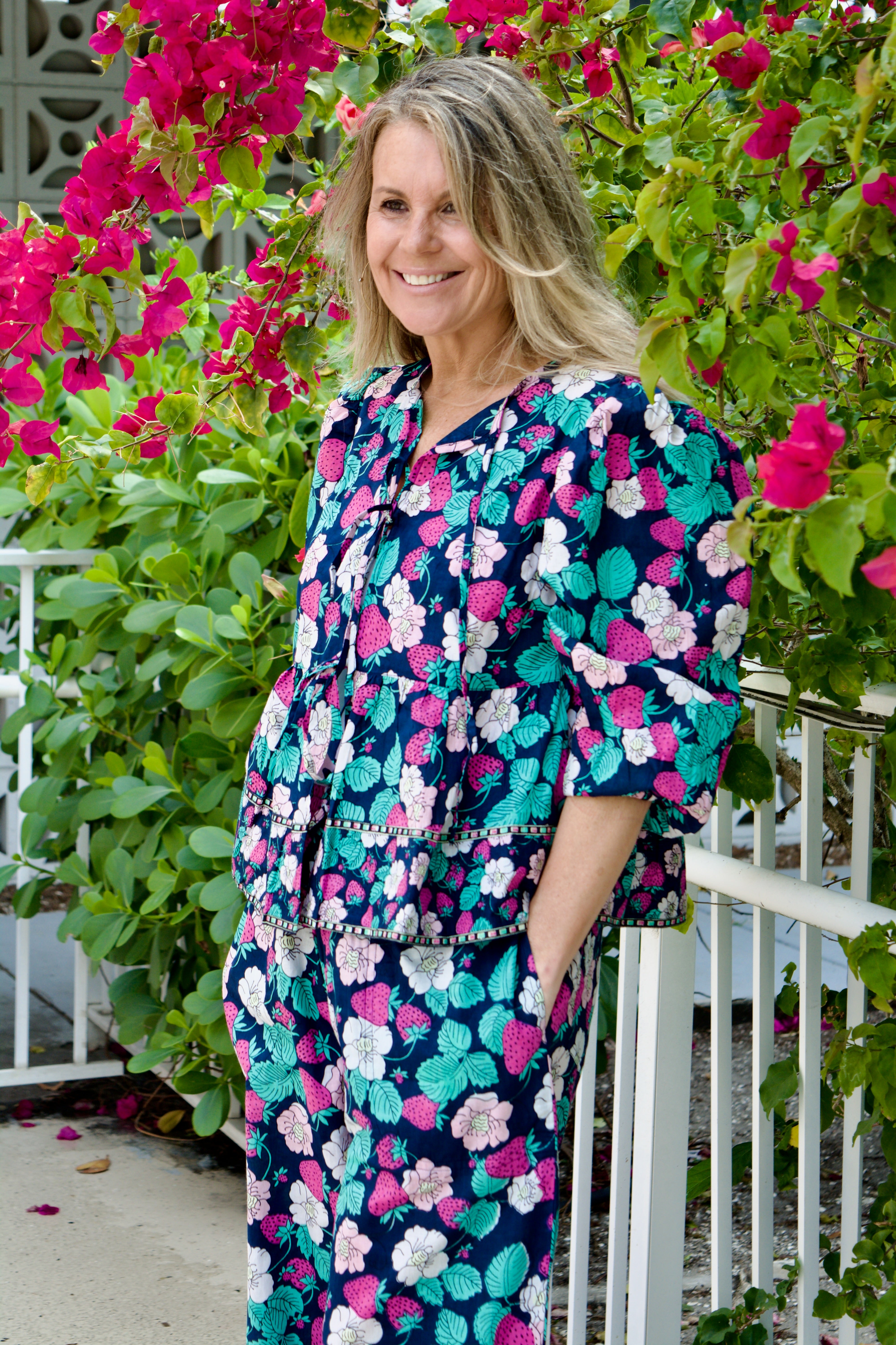 Ruffle Tie Top | Strawberries | Mixed image 0