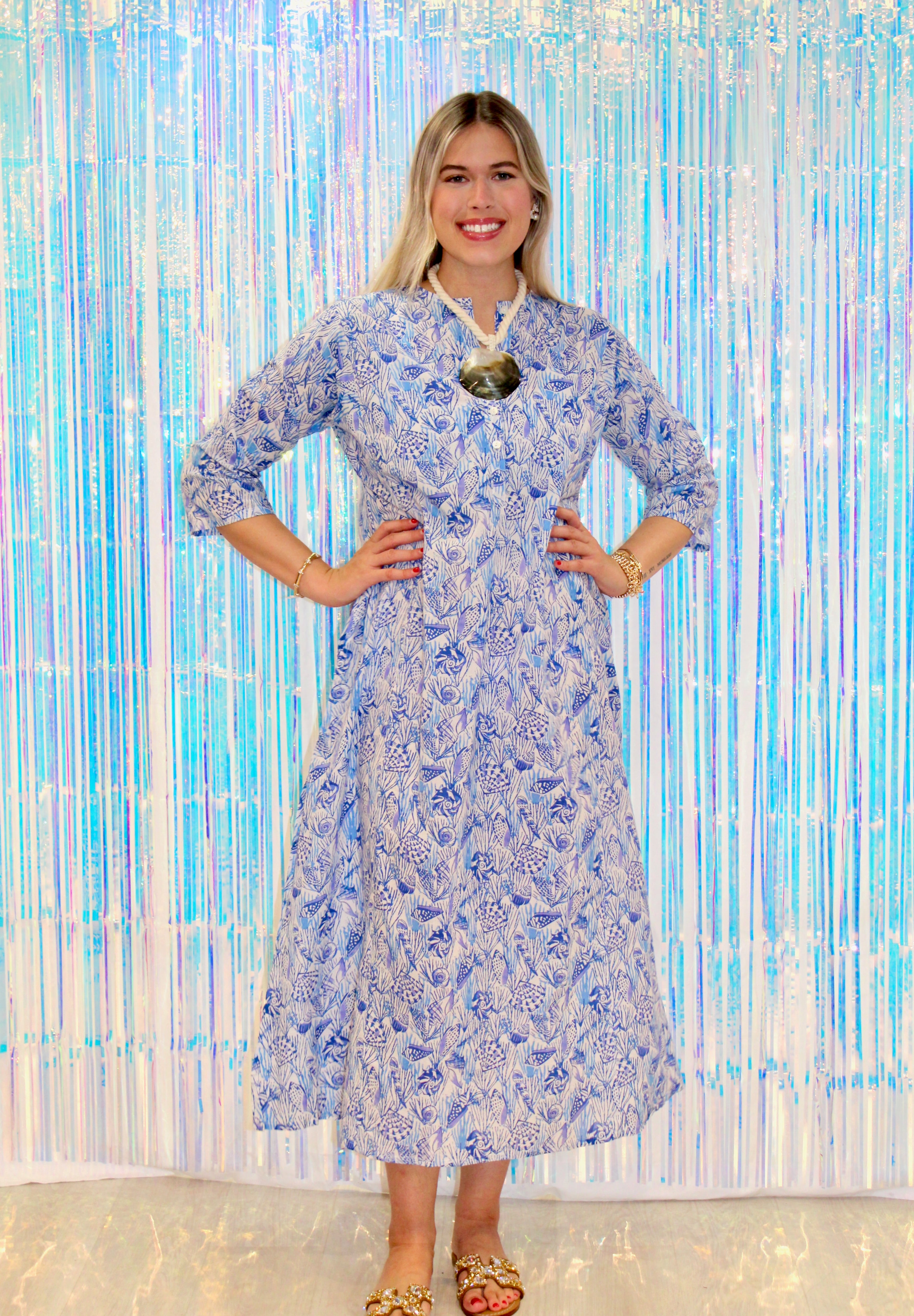 Classic Kurta | Blue Seashell image 0
