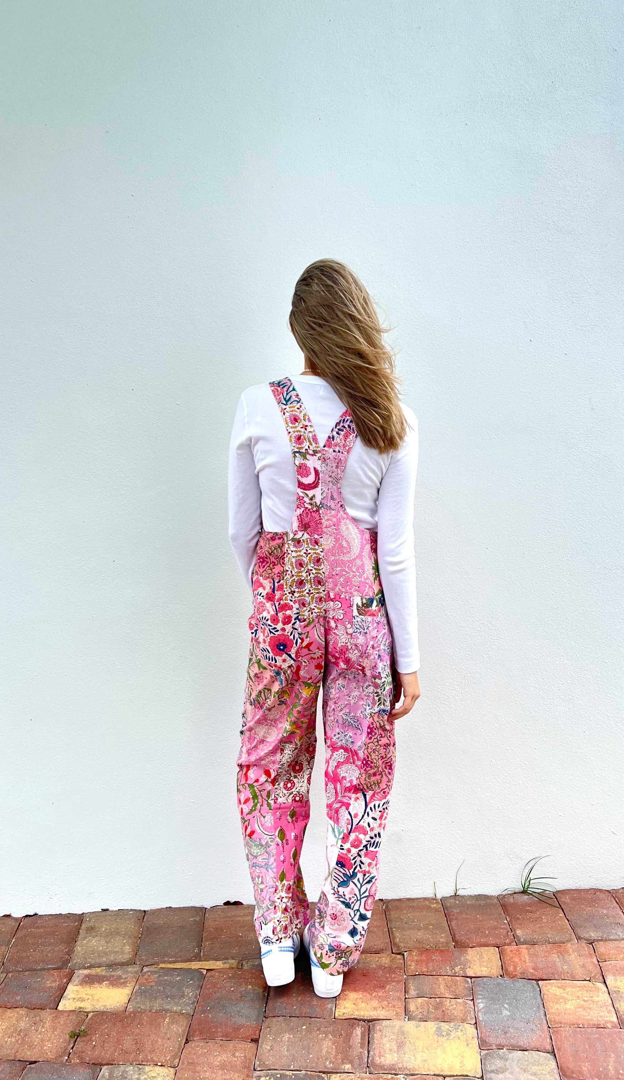Overalls | Patchwork | Pink image 3