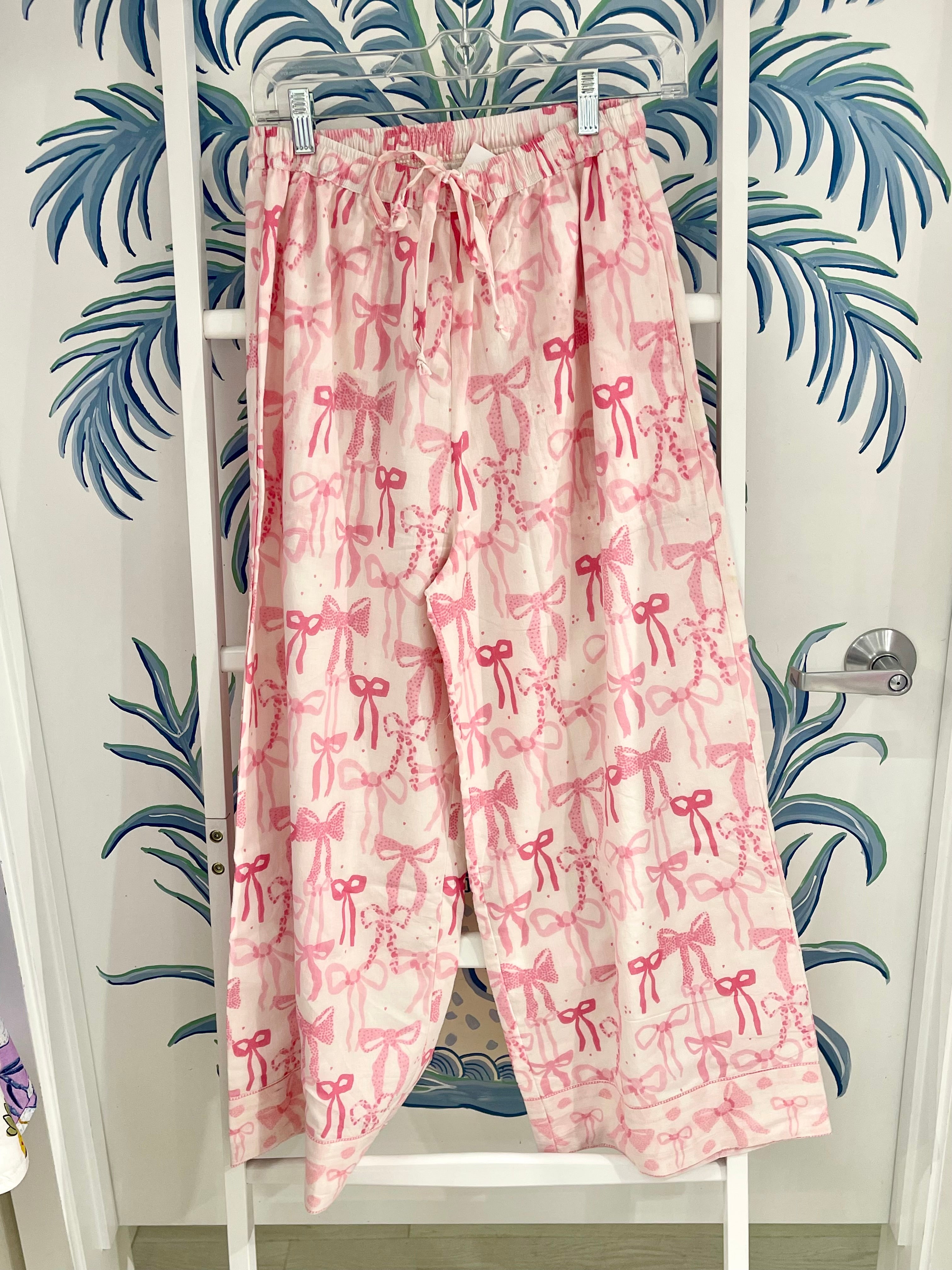 Delray Pant | Bows | Pink image 0