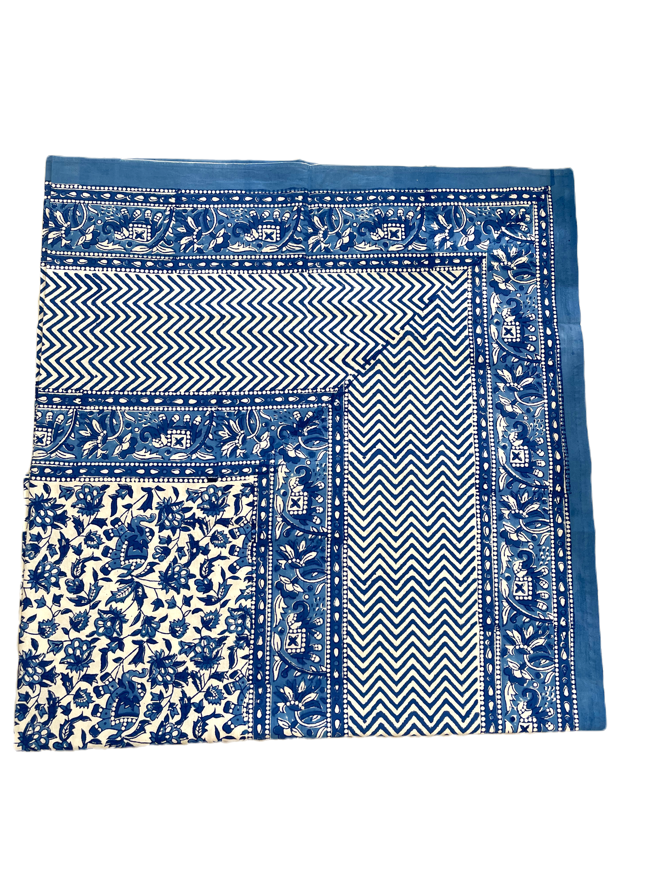 Tablecloth | Blue/White Whimsical Elephants | Assorted Sizes image 1