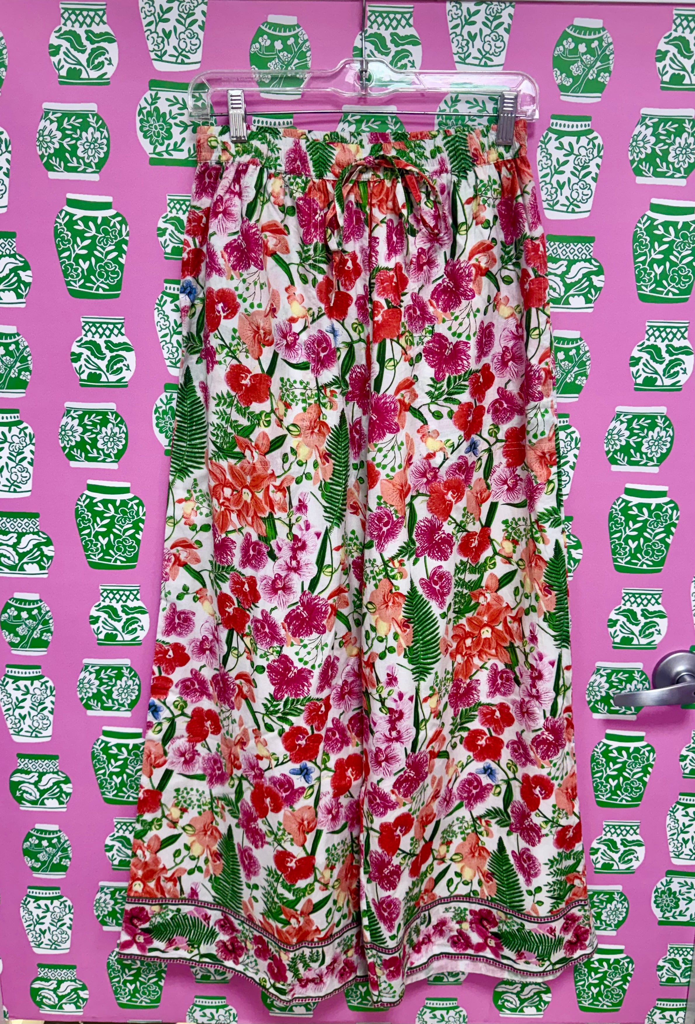 Delray Pant | Orchids | White Multi image 0