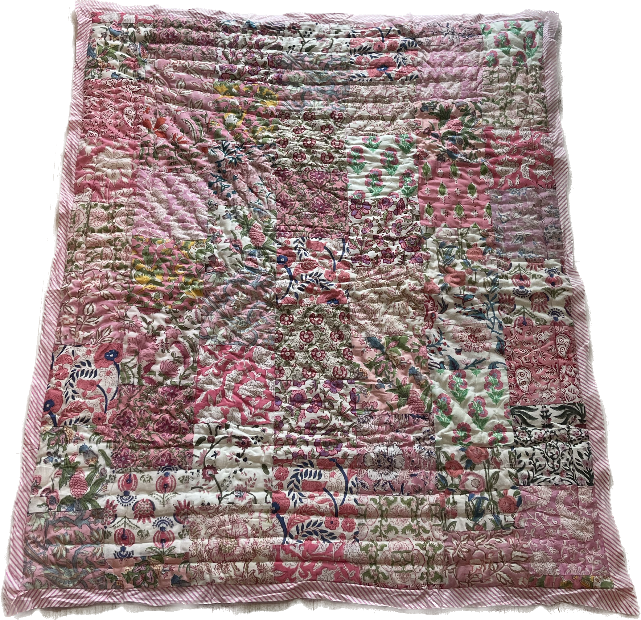 Baby Quilt | Patchwork | Pink image 1
