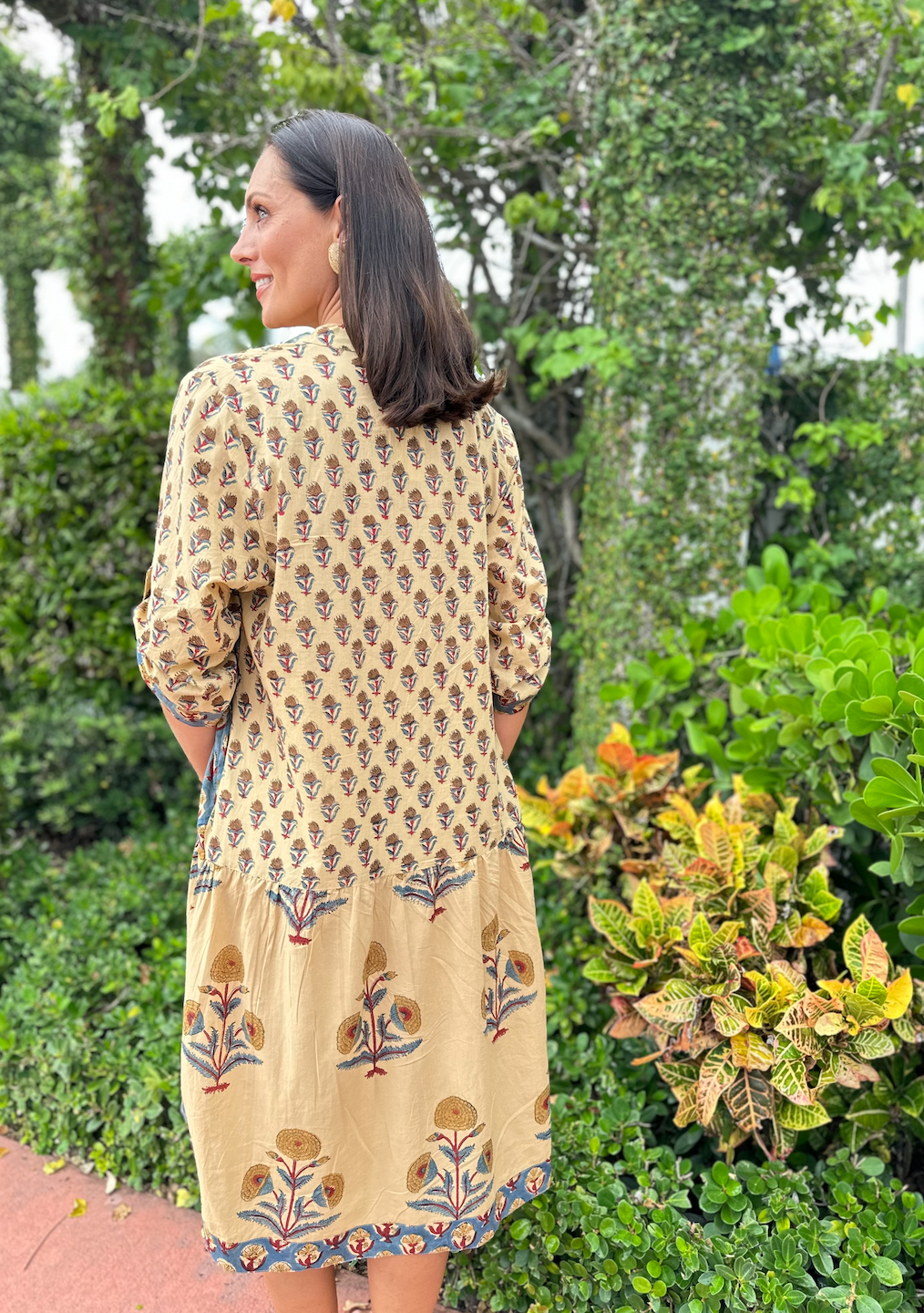 Clare Long Tiered Dress | Mixed Floral | Fall image 2