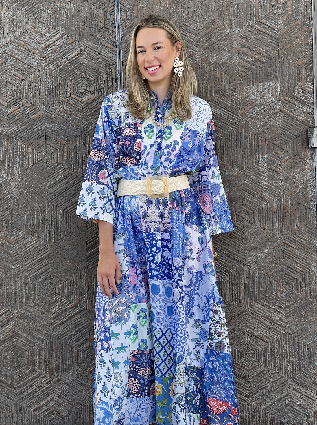 Long Kurta | Patchwork | Blue image 1