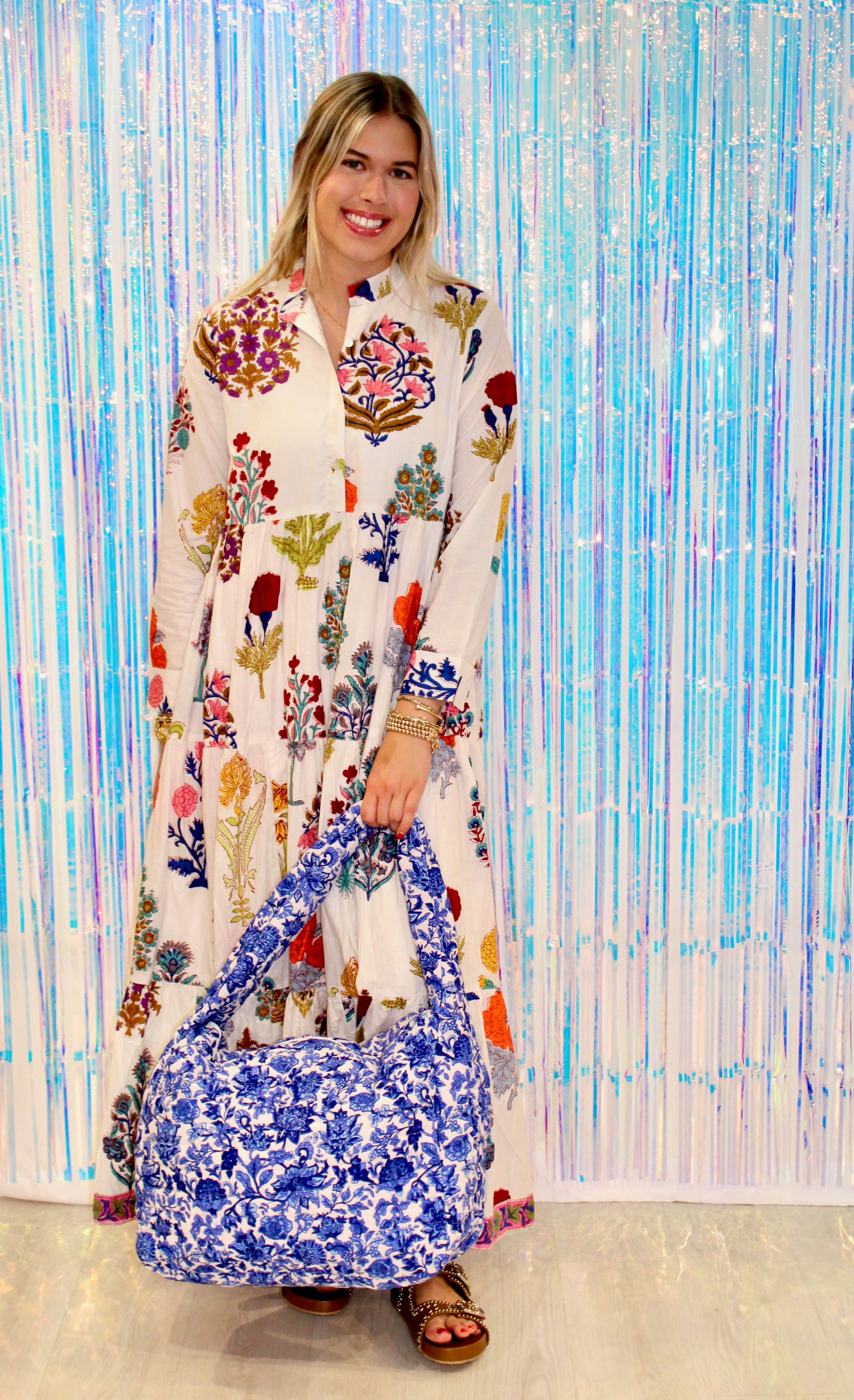 Lulu Dress | Mixed Blockprint Floral | image 3