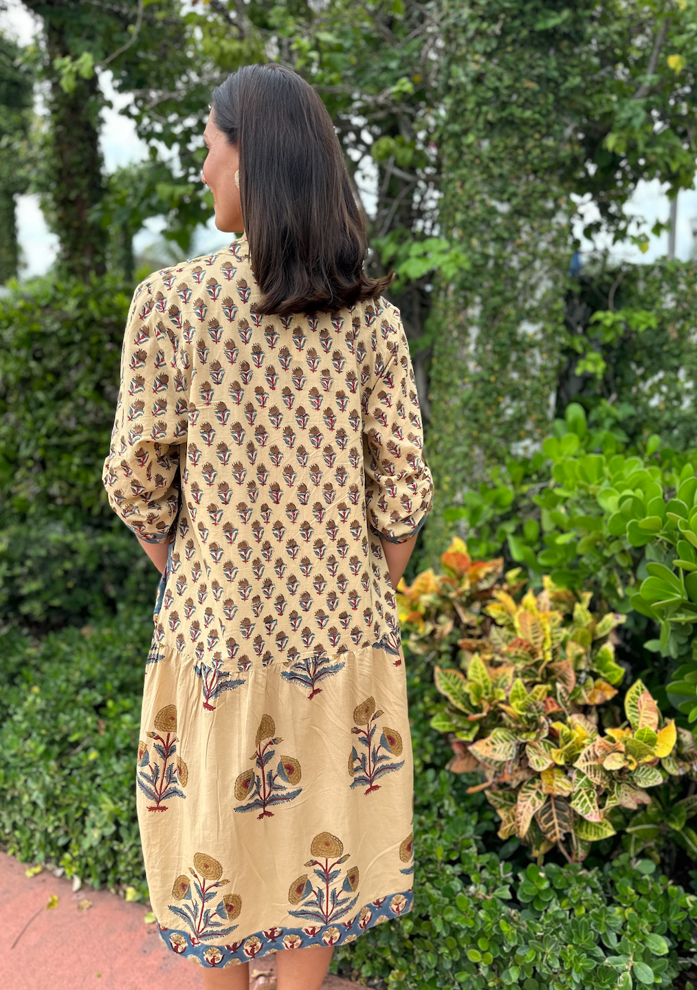 Clare Long Tiered Dress | Mixed Floral | Fall image 3