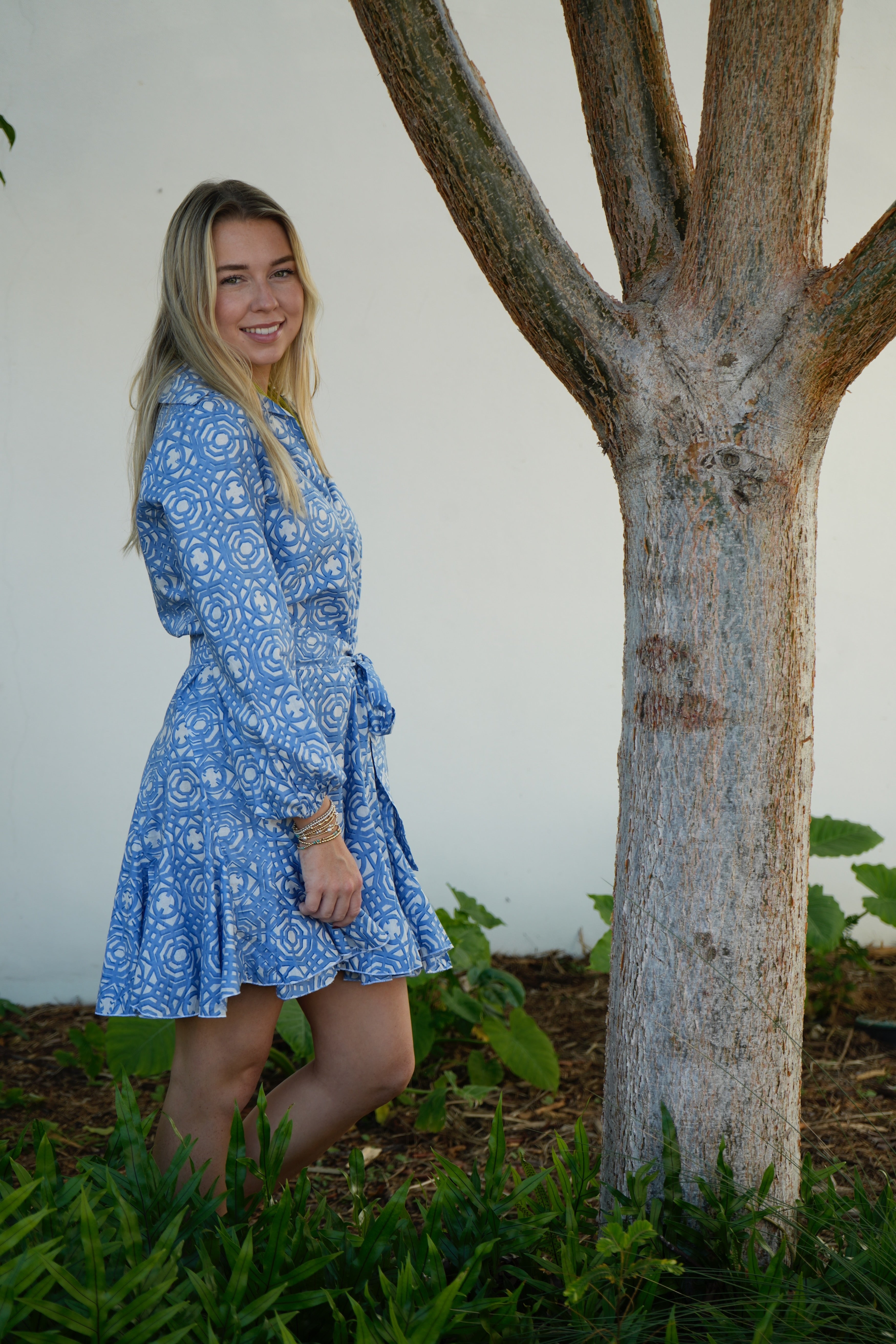 Ivy Dress | Trellis | Blue