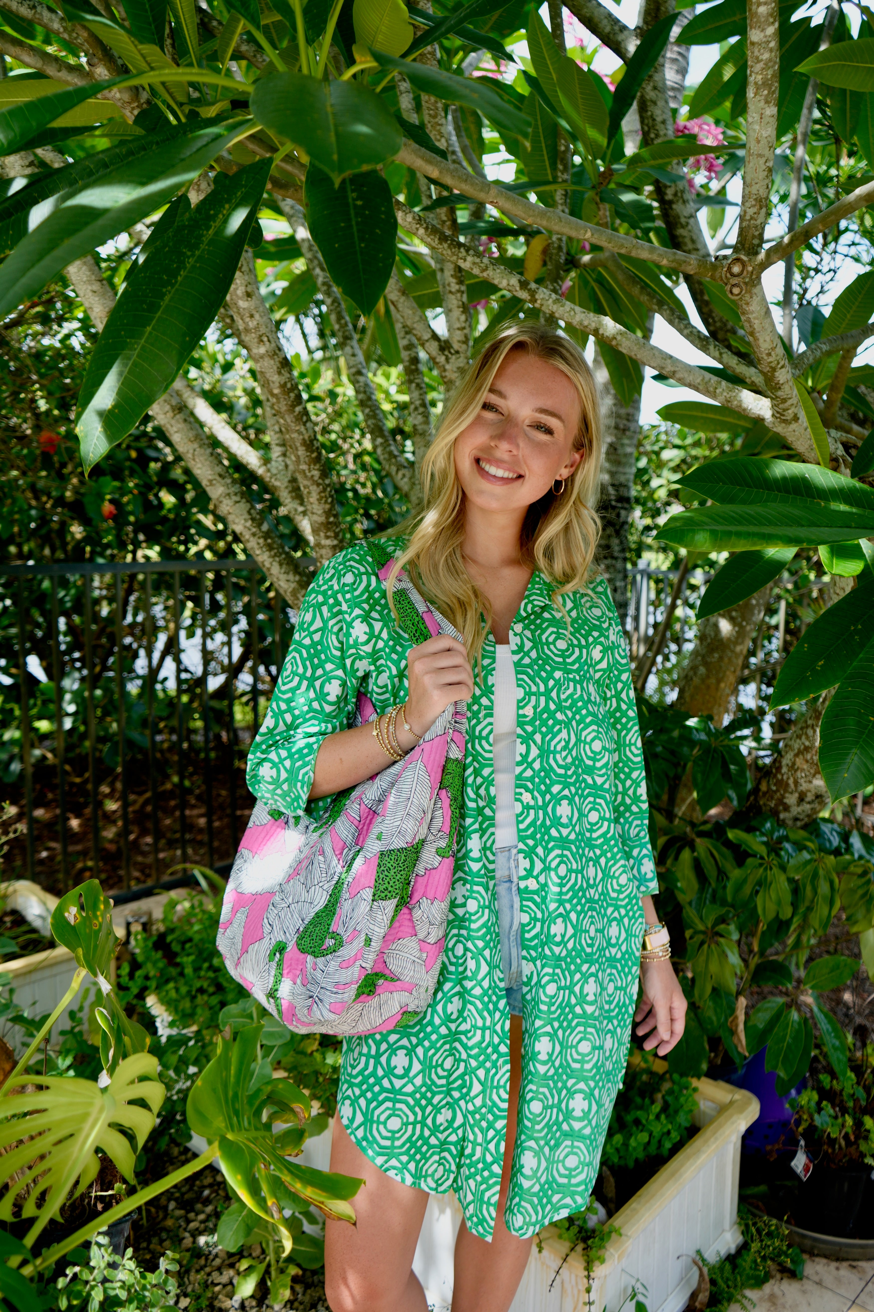 Boyfriend Dress | Lattice | Green