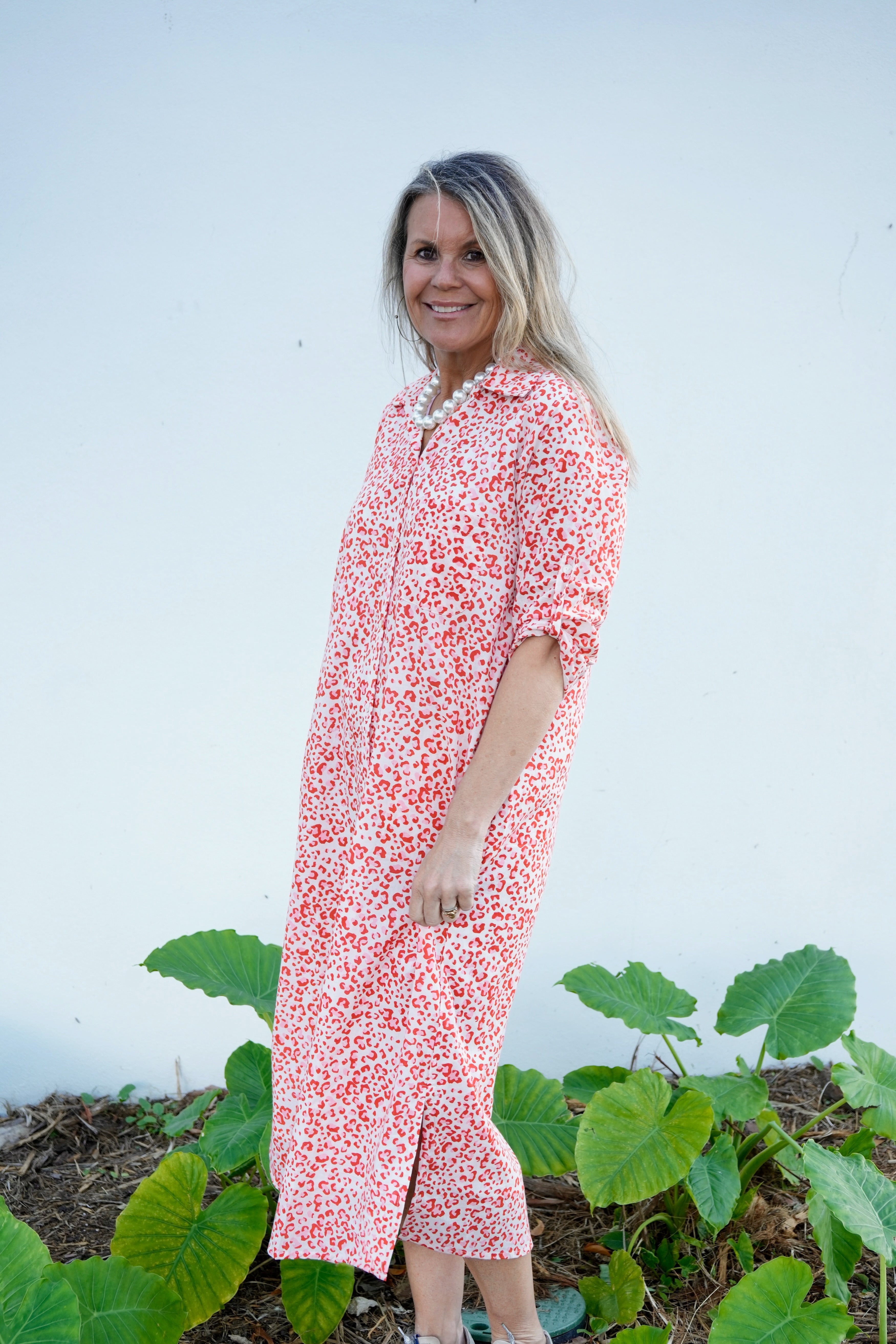 Molly Dress | Leopard Spots | Pink