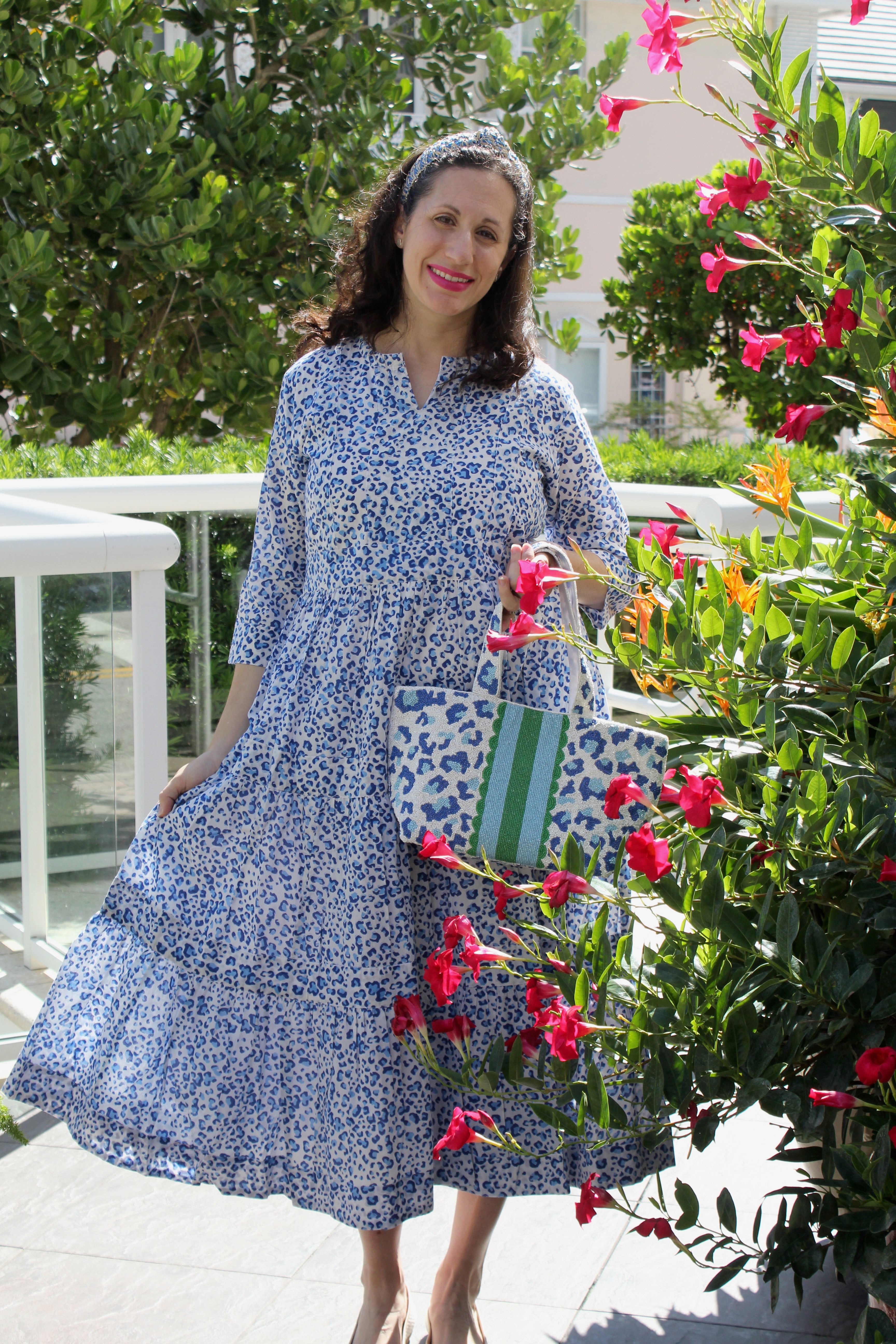 Willow Dress | Spotted Leopard | Periwinkle