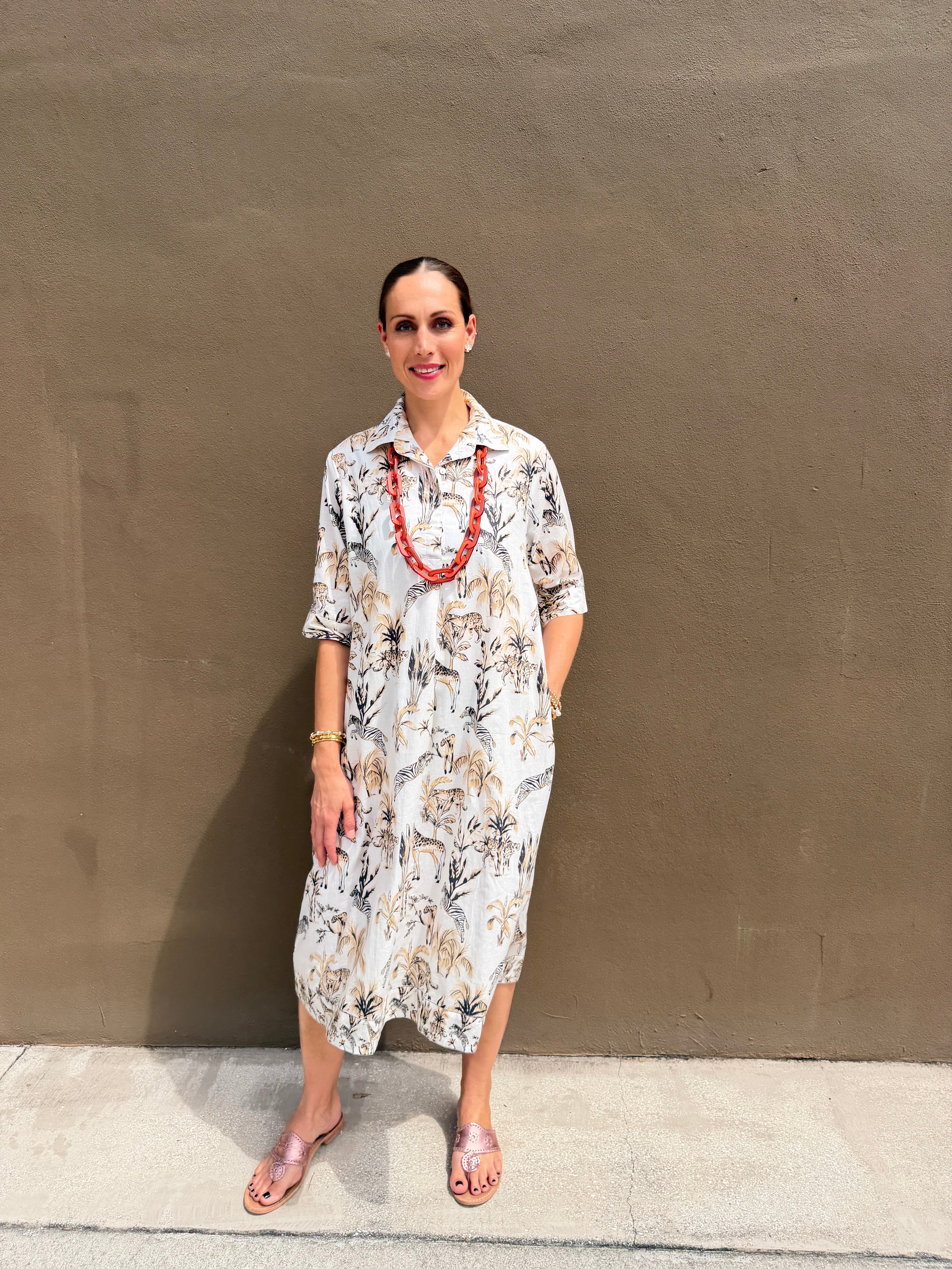 Molly Dress | Jungle Toile | Neutral M Molly Dress | Jungle Toile | Neutral M