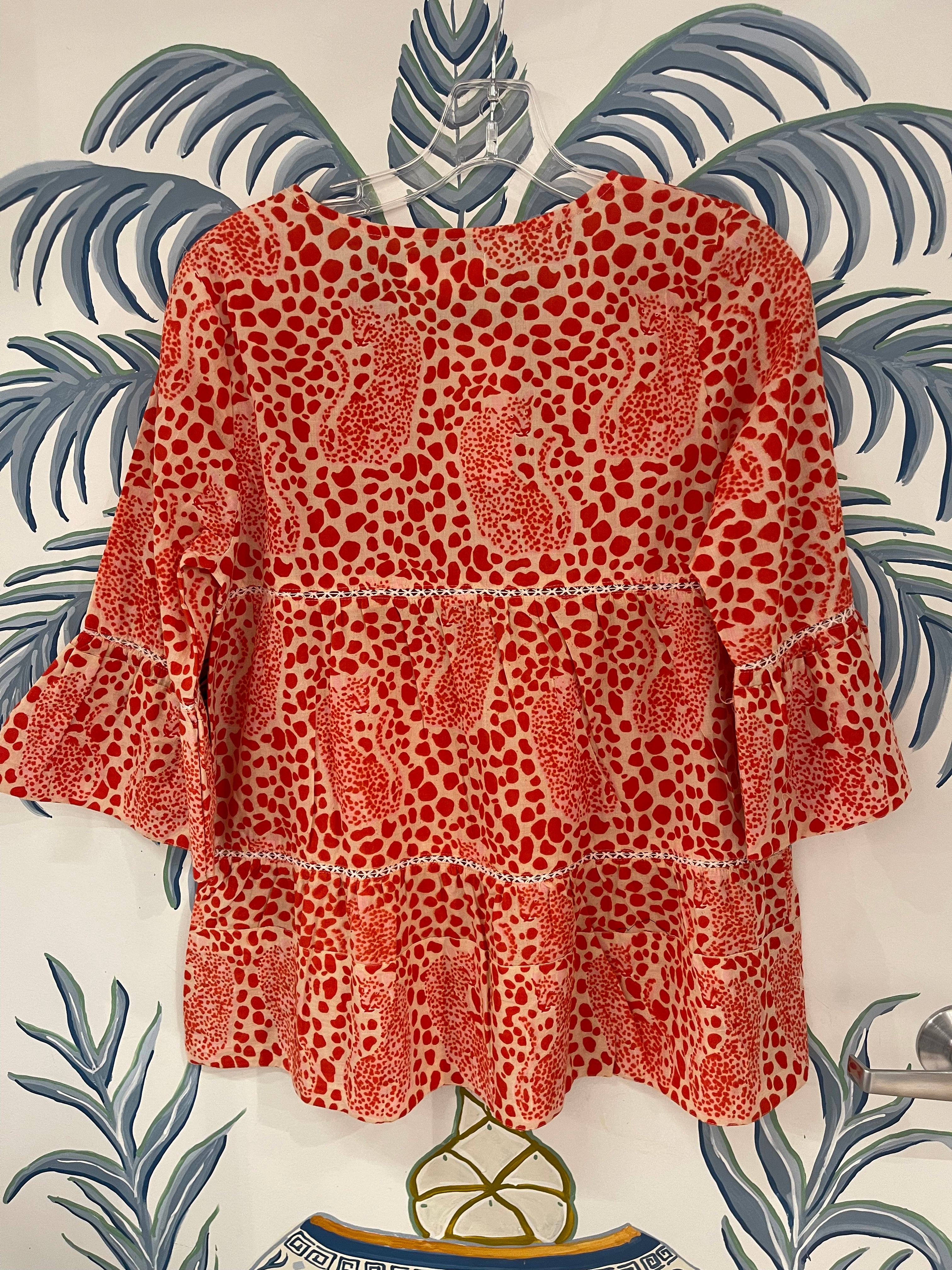 Multi-Tier Top | Leopard | Orange