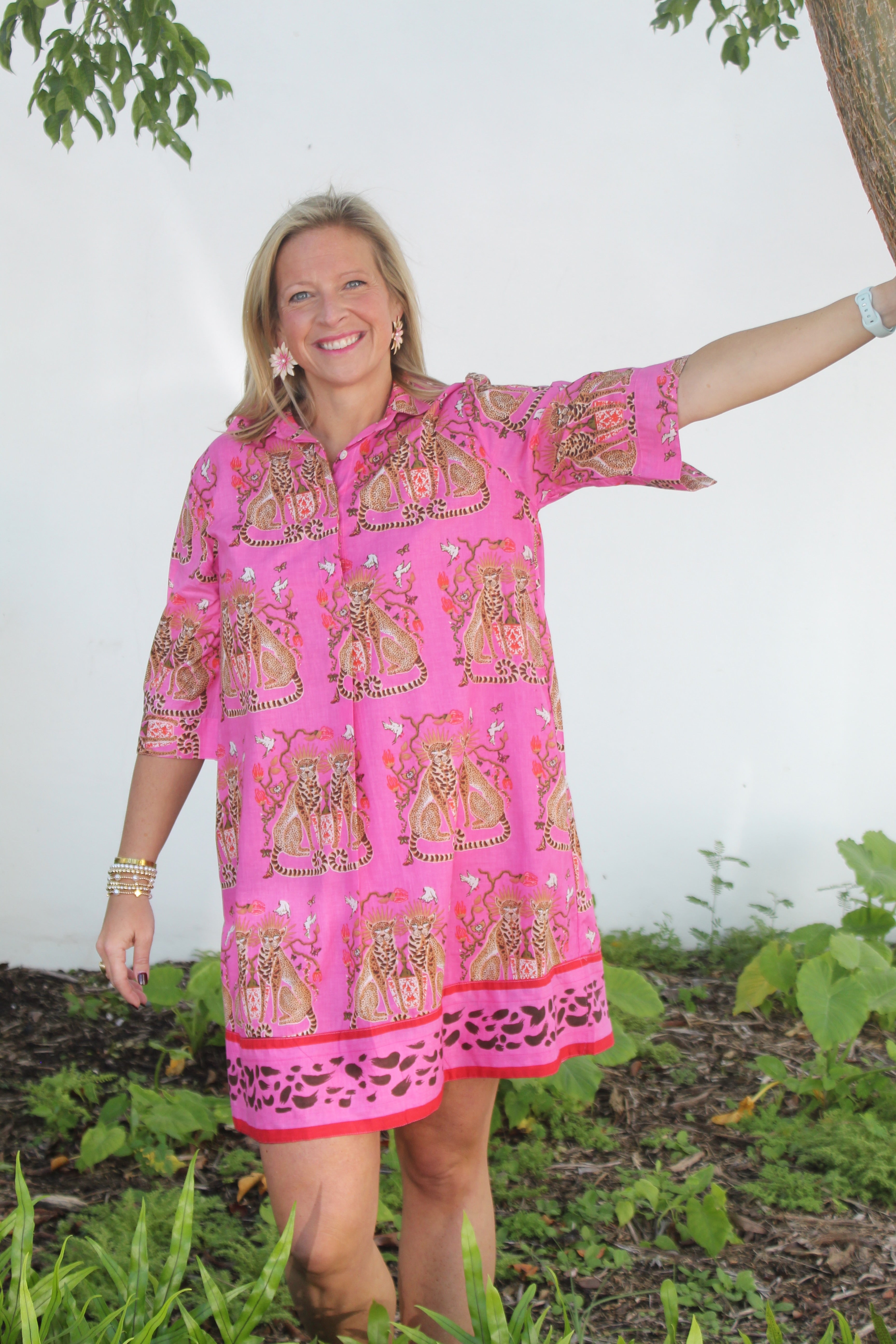 Delray Dress | Cheetah | Pink