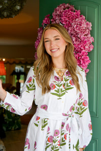 Block Print Floral Pink
