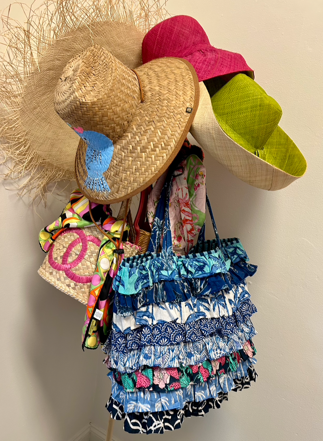 Ruffle Tote | Blue image 2