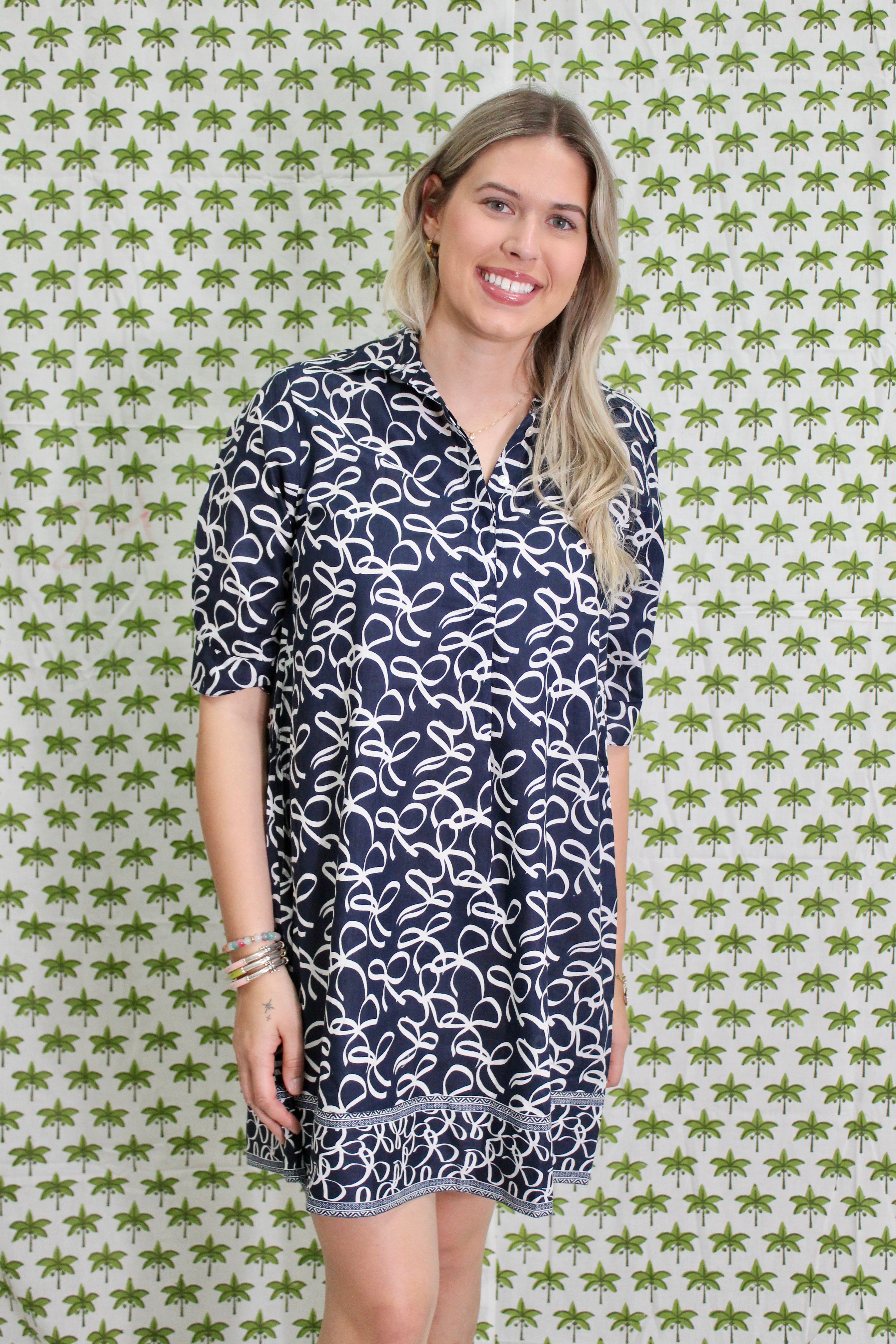 Delray Dress | Ribbon | Navy image 0