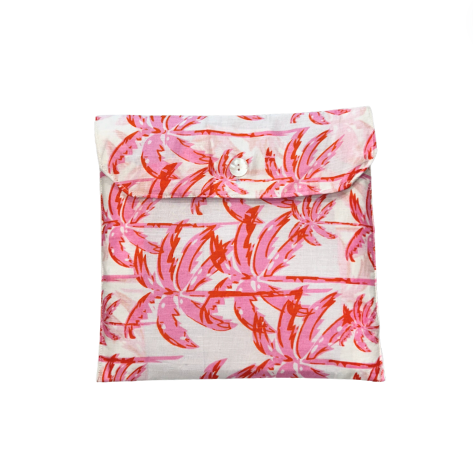 Long Kimono with Belt | Paradise Palm | Pink/Orange image 0