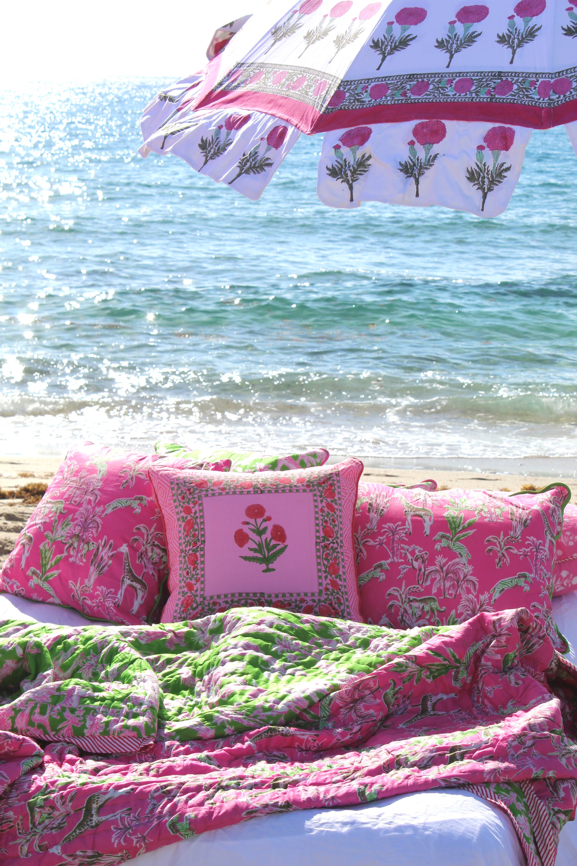 Pillow Sham | Jungle Toile | Pink | Assorted Sizes image 1