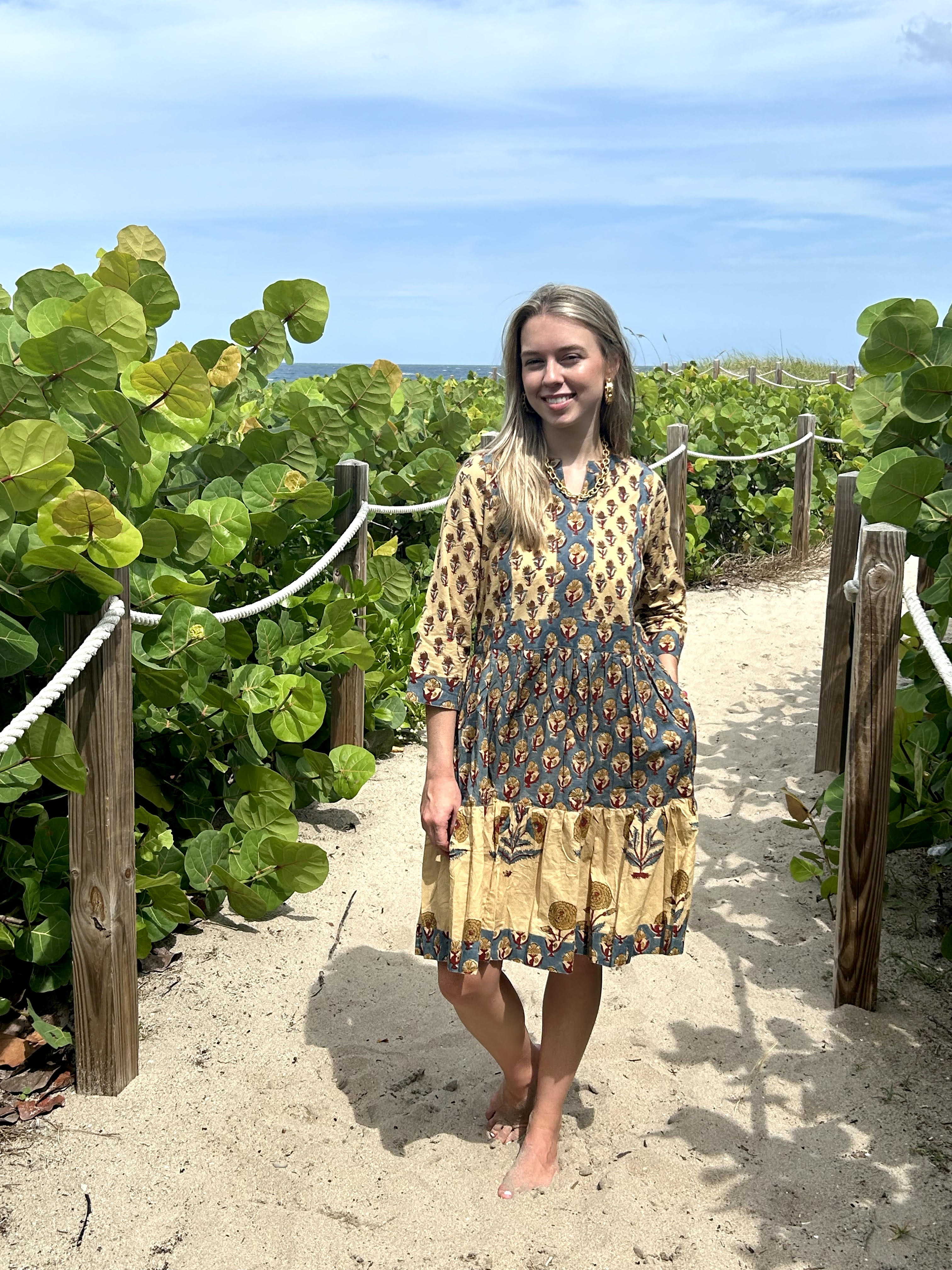 Willow Dress Short | Multi Floral | Fall image 2