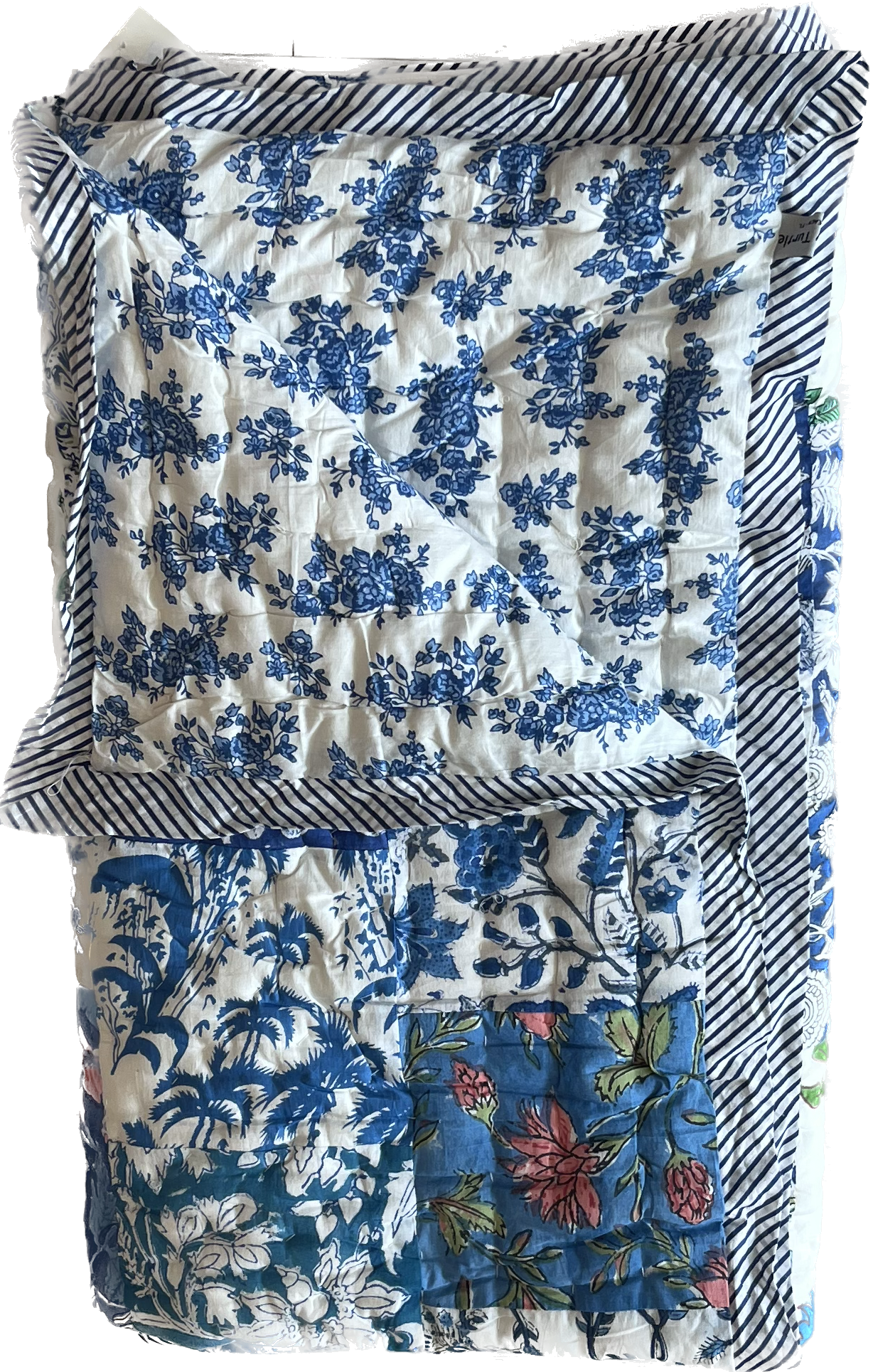 Baby Quilt | Patchwork | Blue image 0