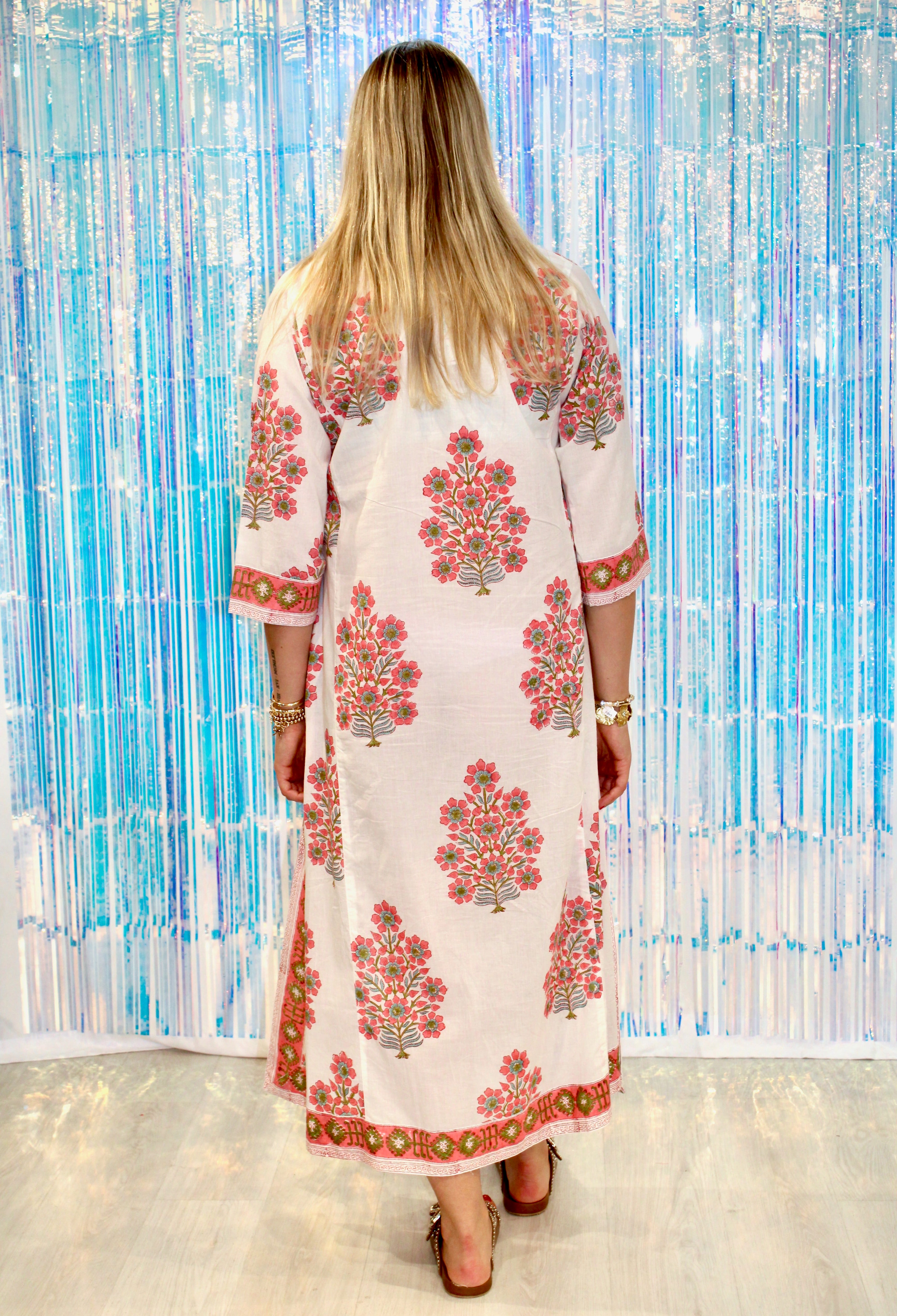 Classic Kurta | Floral Tree | Pink image 1