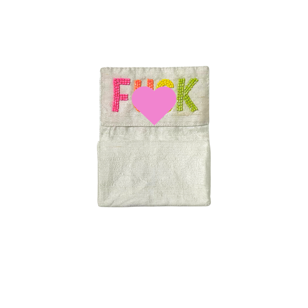 Beaded F**K Card Holder | Assorted Sizes | Multi/POYG image 1